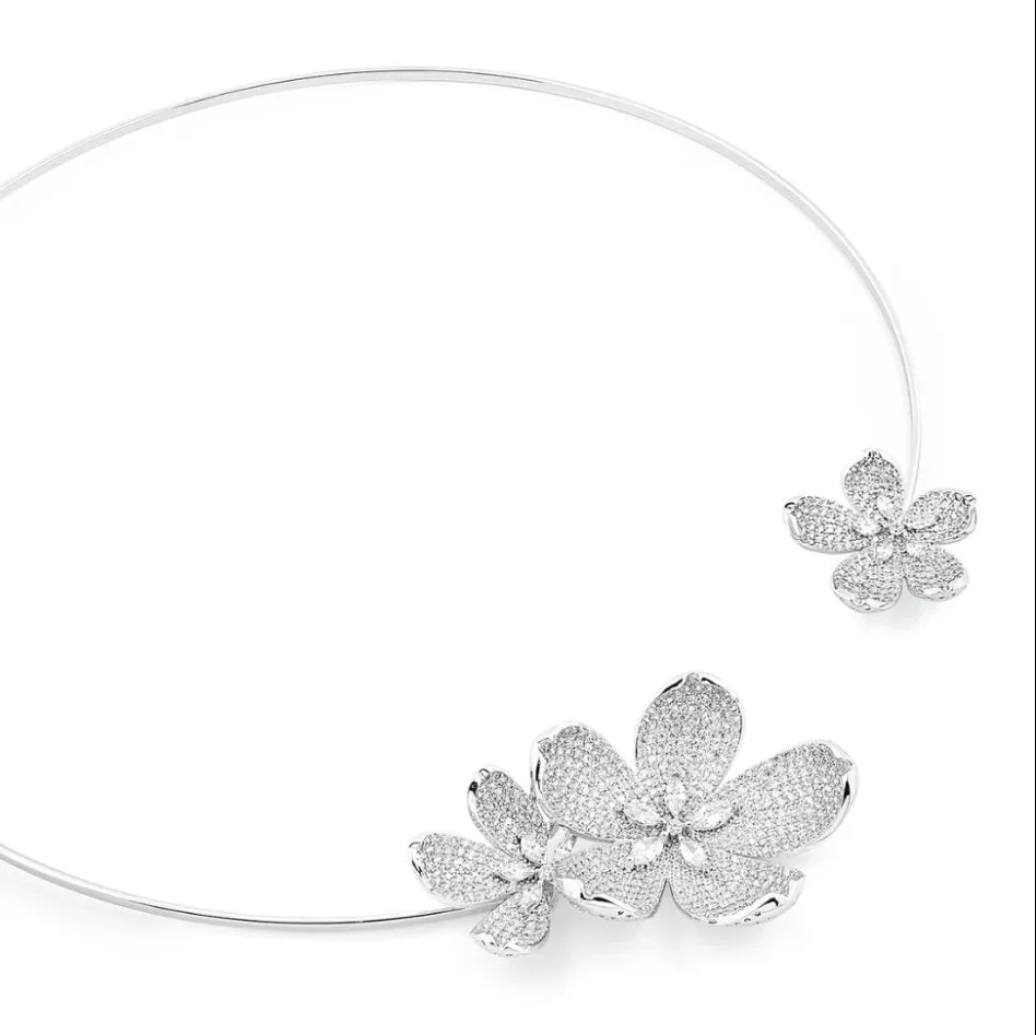 18k White Gold Plated Designer Western Necklace -Antitarnished - Image 4