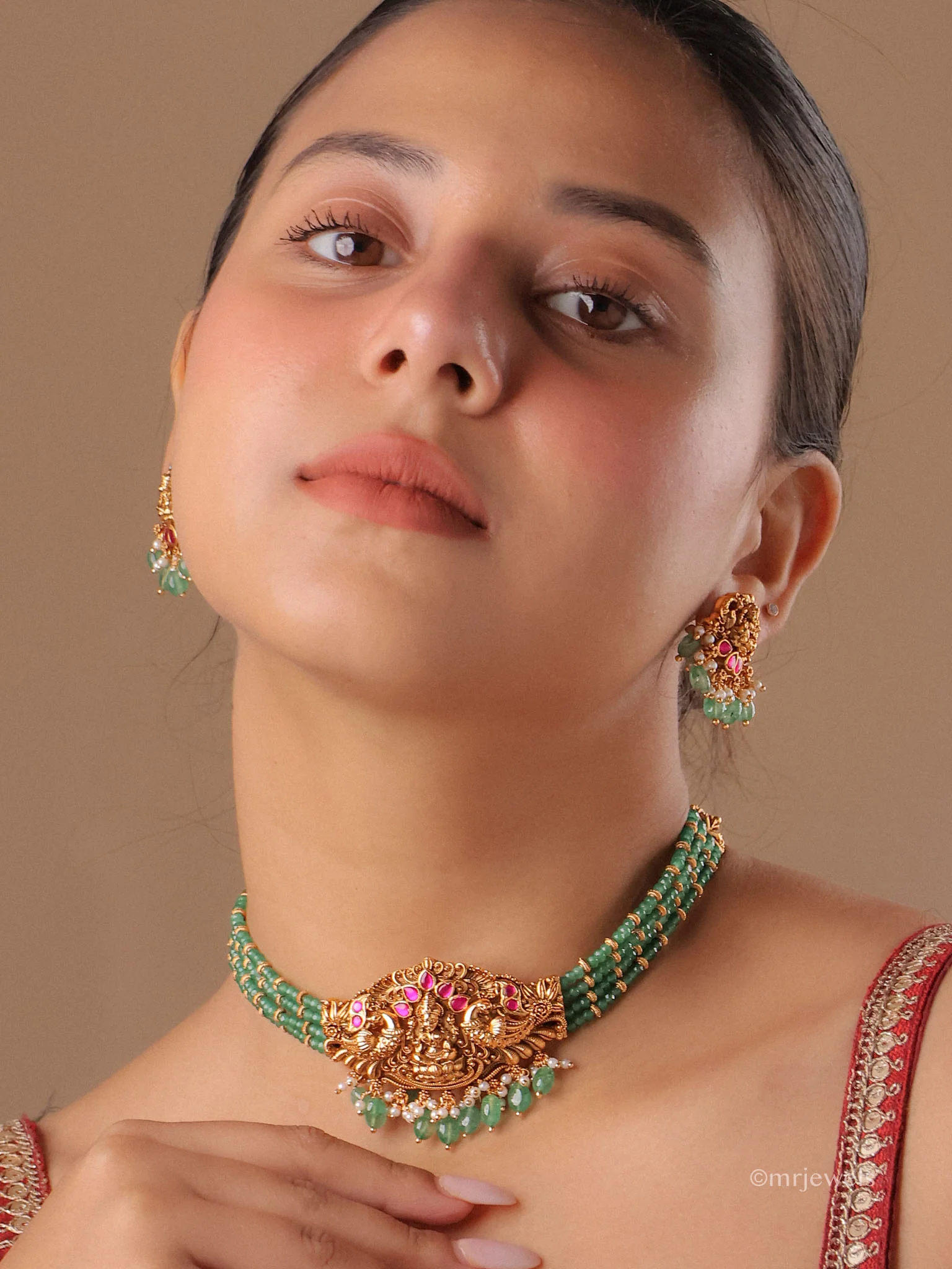 Aaradhya Lakshmi Beaded Choker