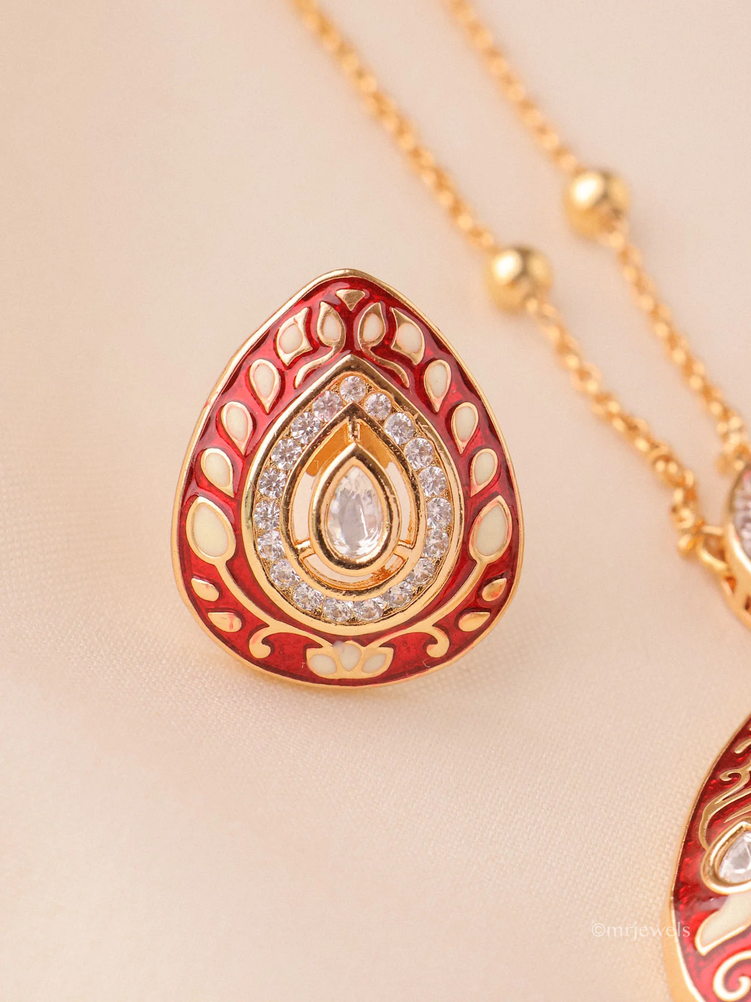 Aaradhya Meenakari Grace Pendant Set - Image 3