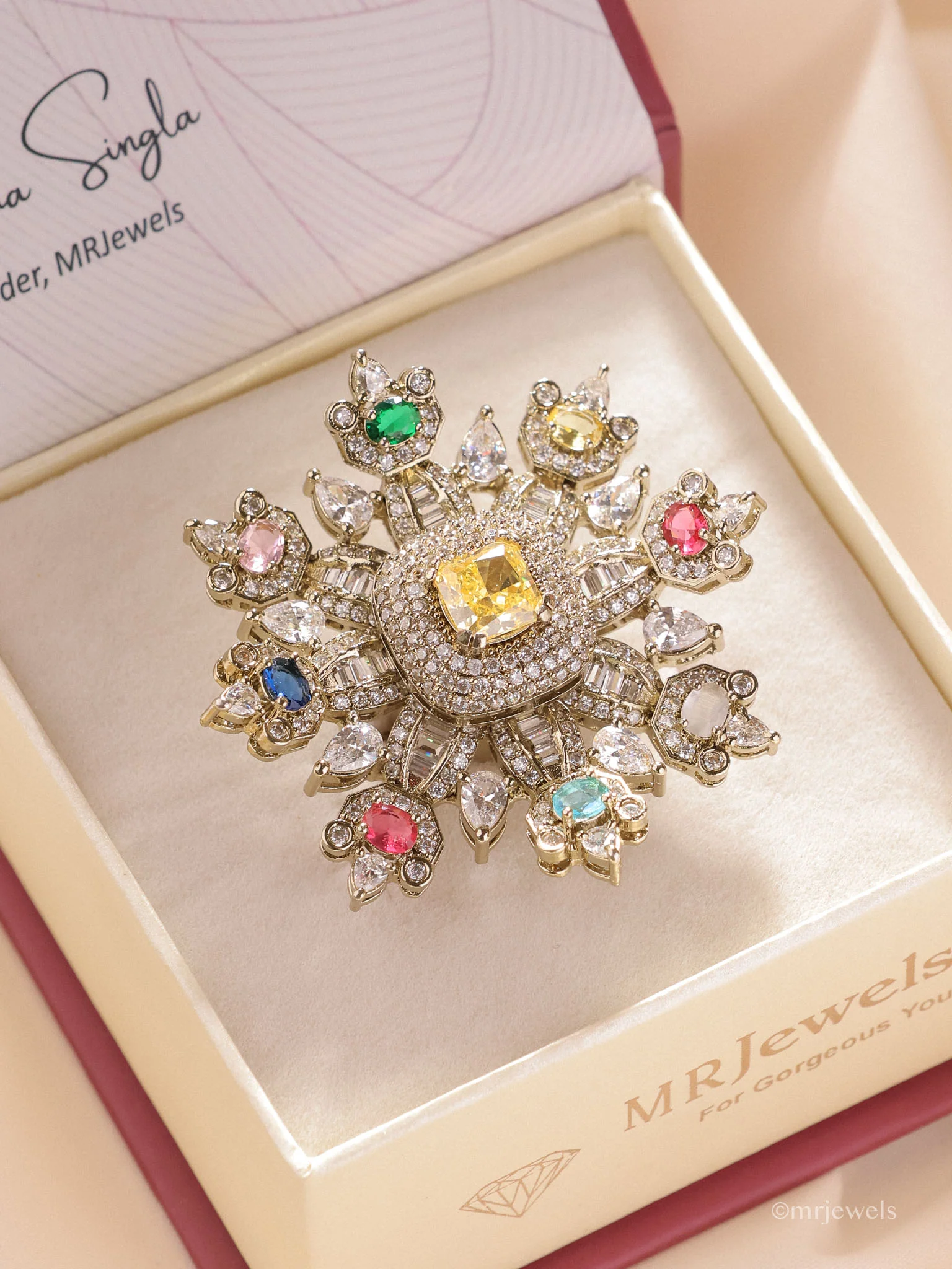 Aarini Royal Oversized Cocktail Ring - Image 5