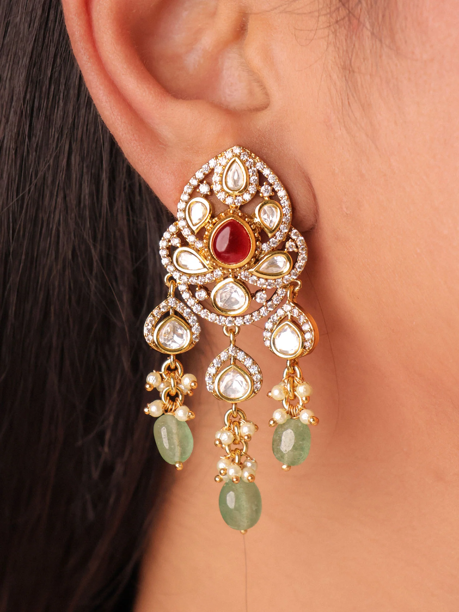 Aarohi Heirloom Kundan Pearl Choker Set - Image 3