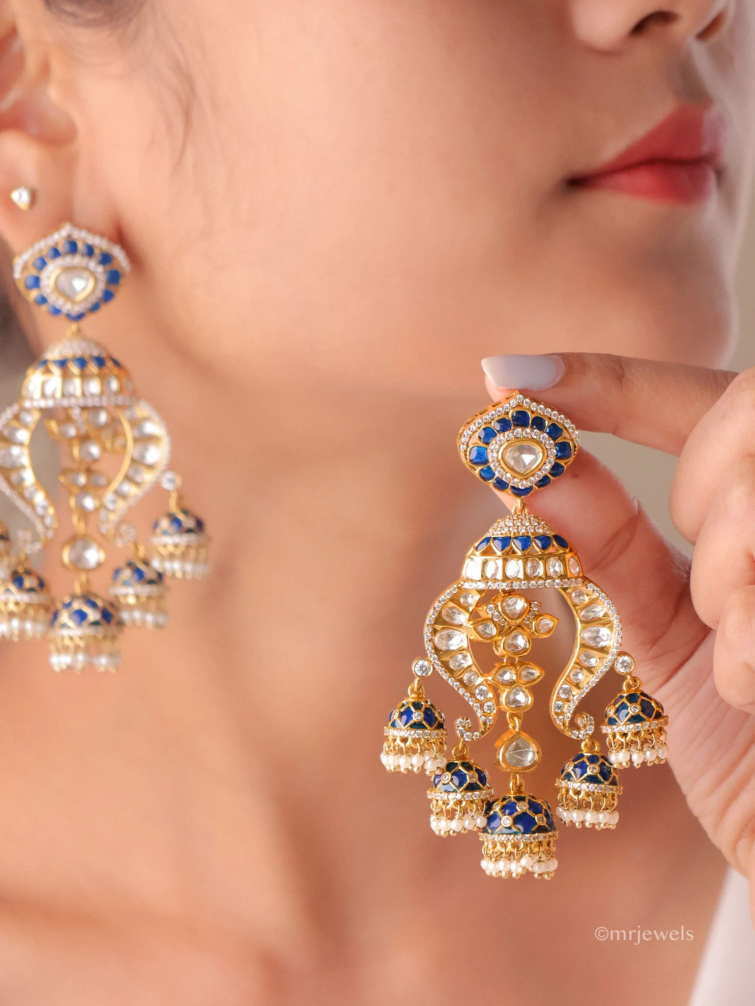 Aarvisha Royal Drop Jhumkas - Image 2
