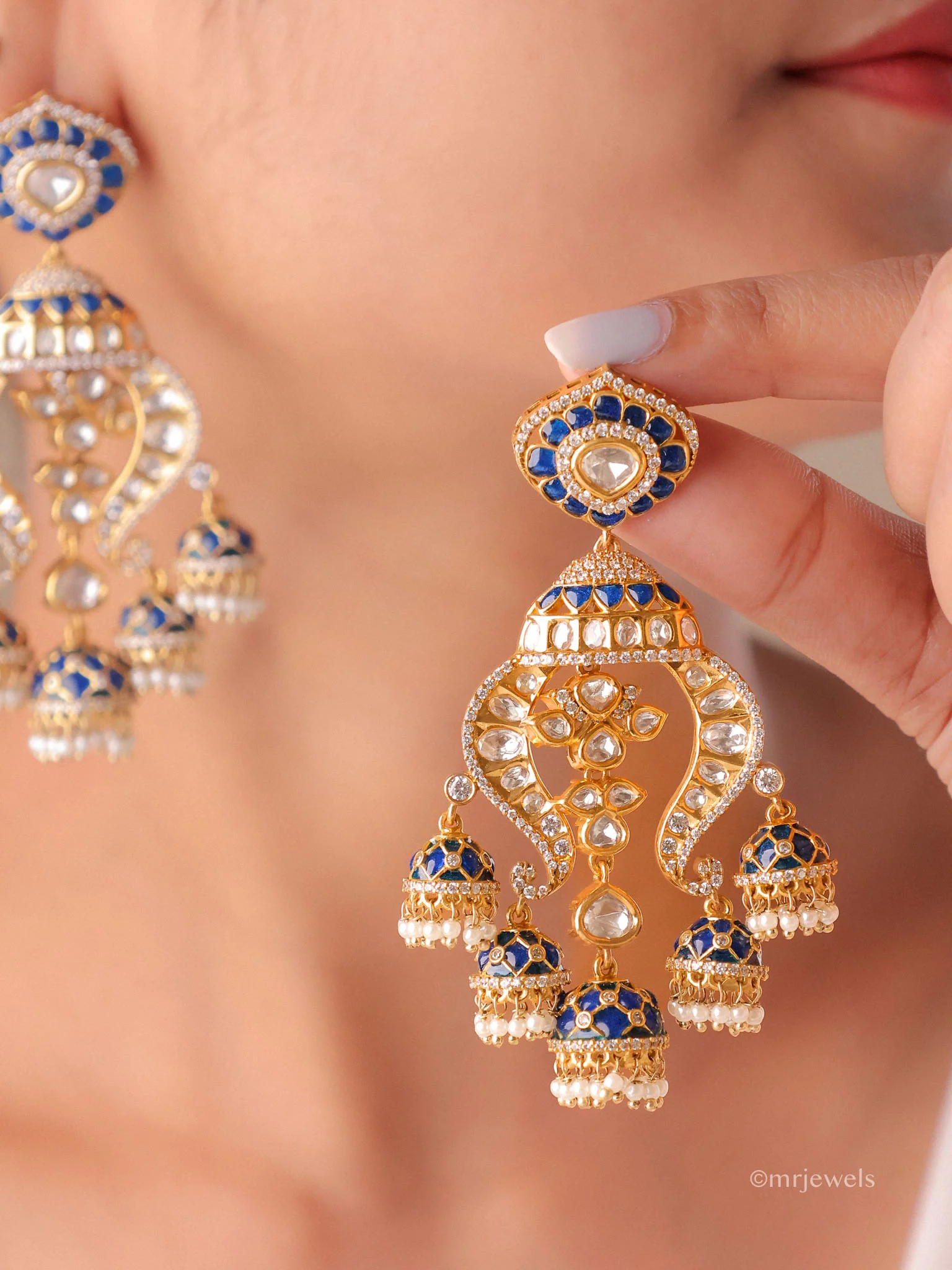 Aarvisha Royal Drop Jhumkas - Image 3