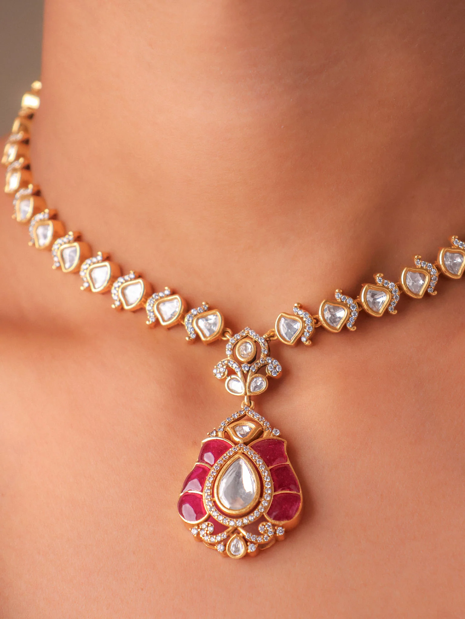 Ahalya  Antique Kundan Necklace - Image 2