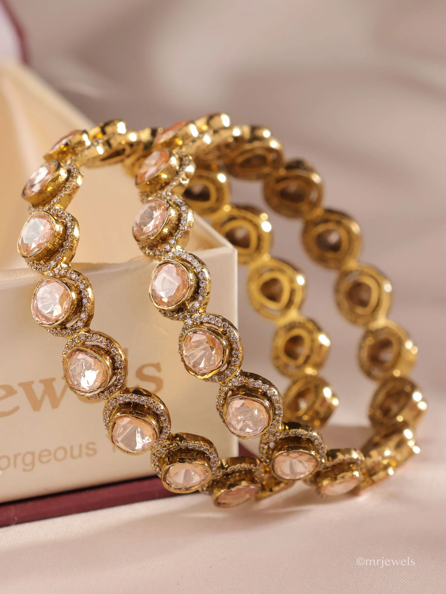 Ahalya Antique Moissanite Bangles