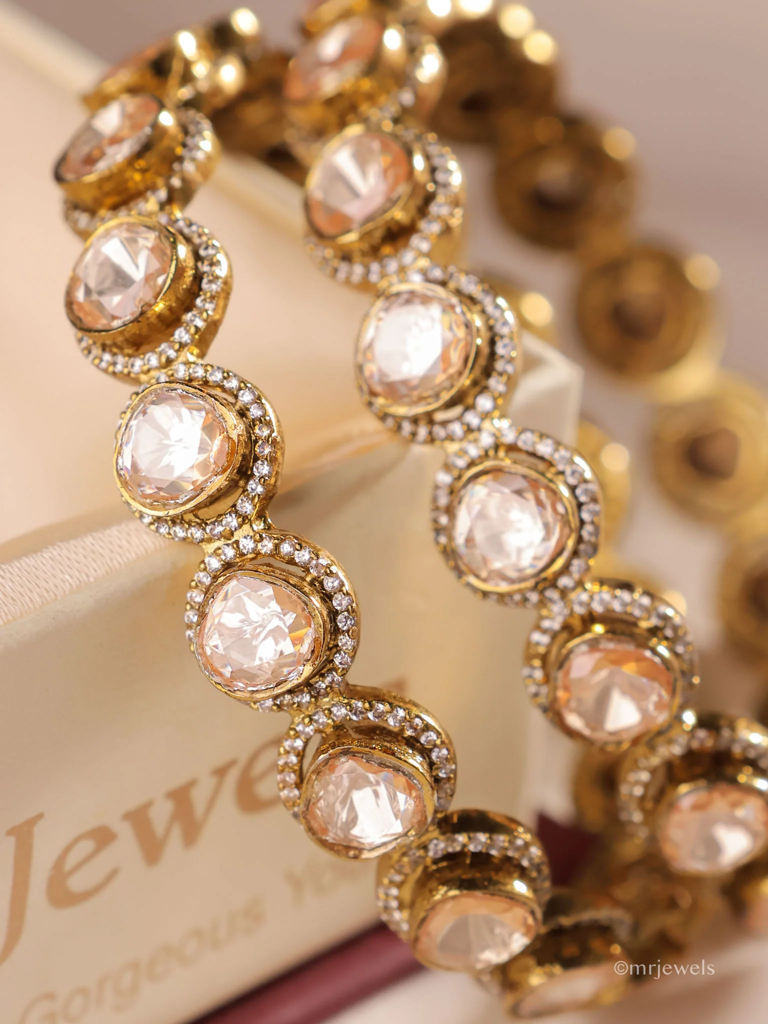 Ahalya Antique Moissanite Bangles - Image 2