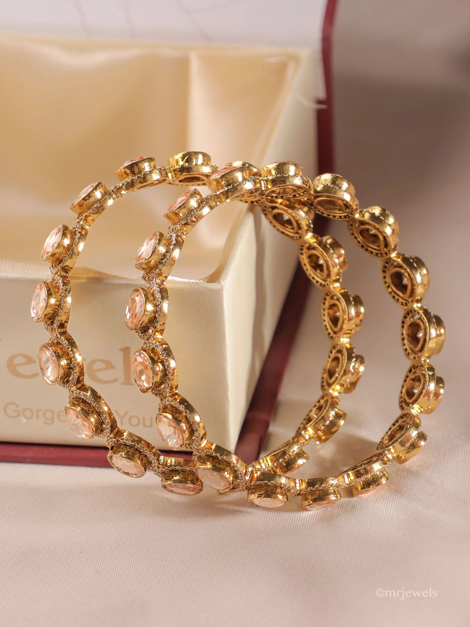 Ahalya Antique Moissanite Bangles - Image 3