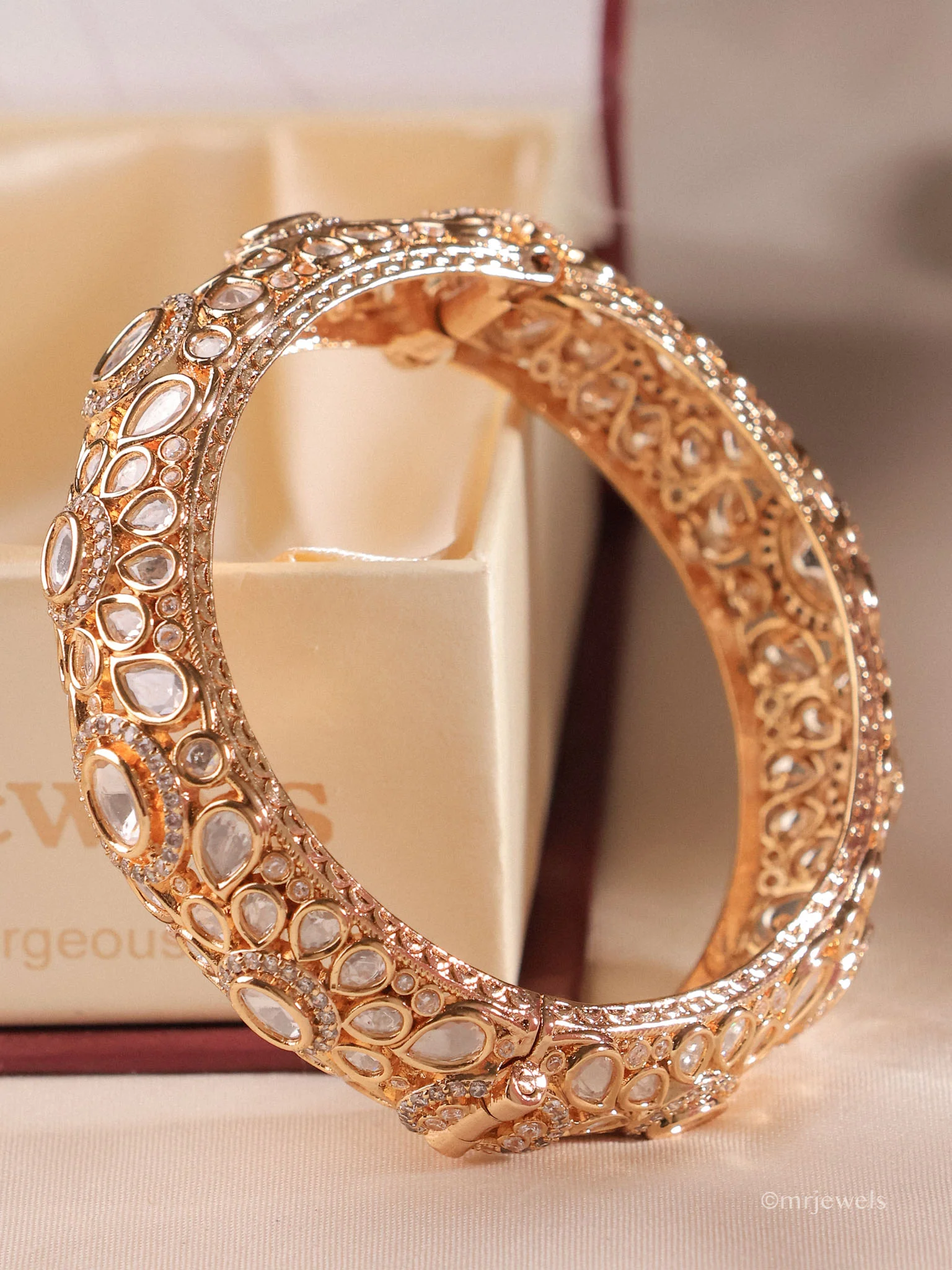 Ahalya Antique Polki Bangle - Image 2