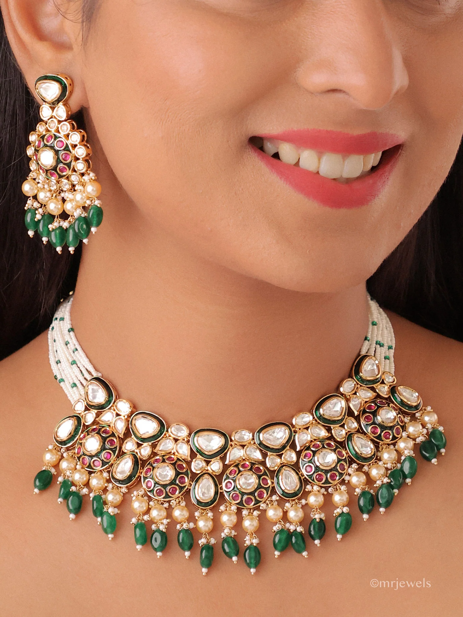 Ahalya Statement Polki Choker Set