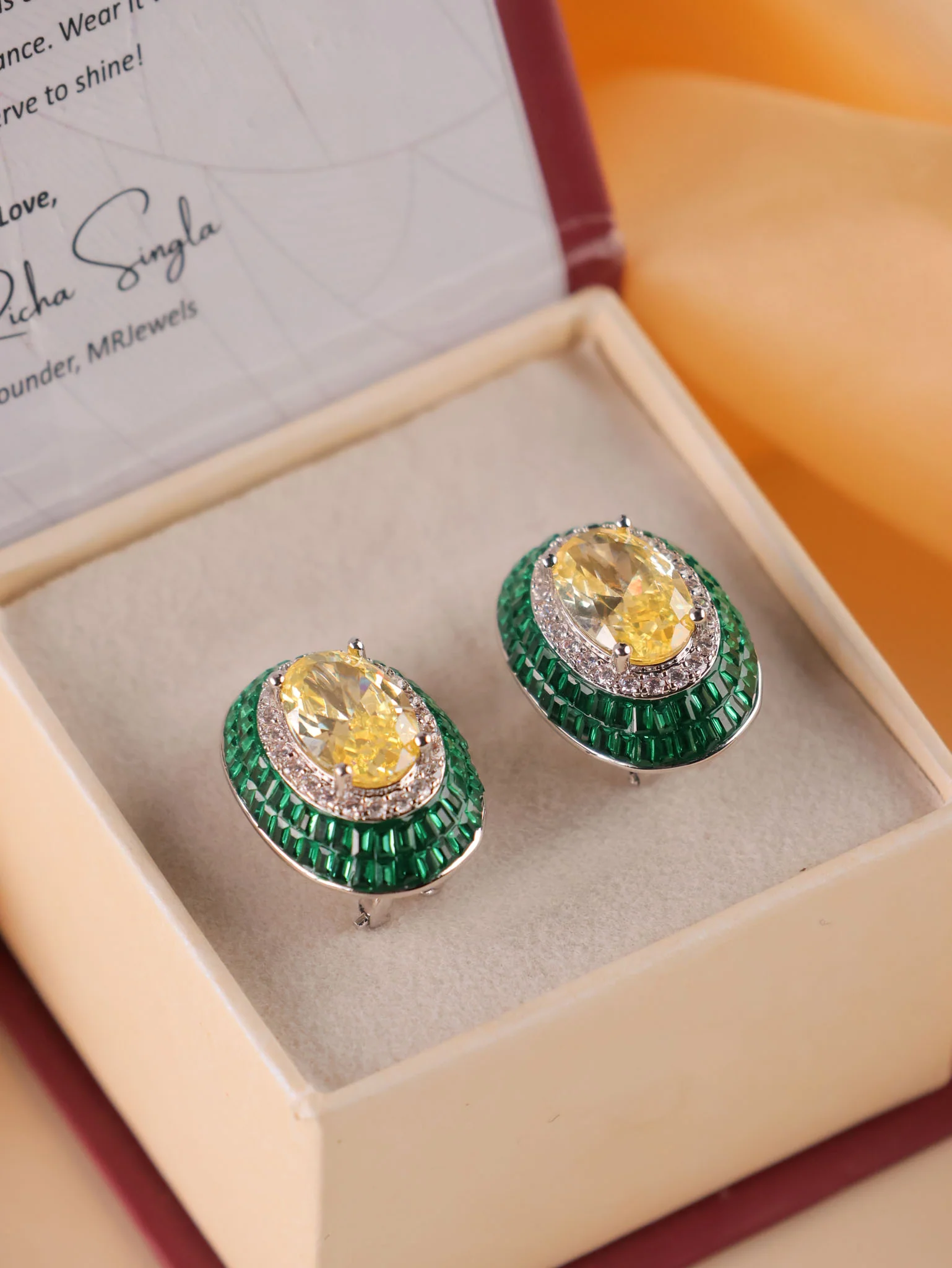 Alia Diamond Statement Studs - Image 4