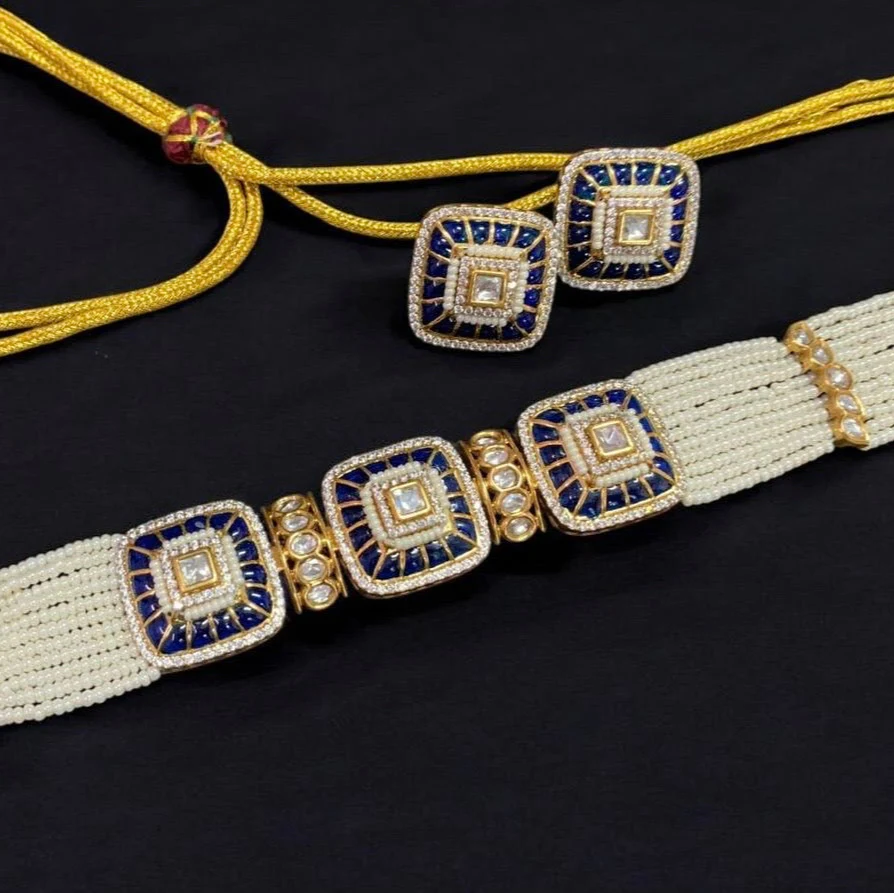 Alia Polki Pearl Choker Set - Image 6
