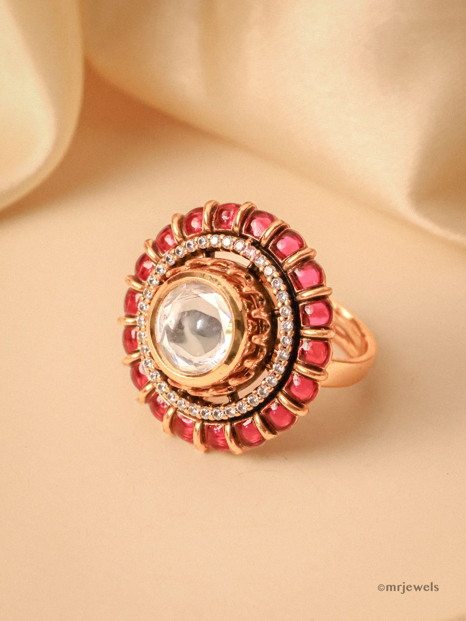 Alia Polki Ring Adjustable Size