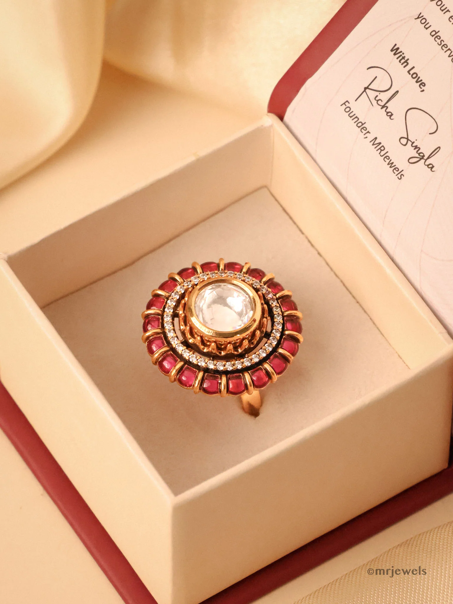Alia Polki Ring Adjustable Size - Image 2