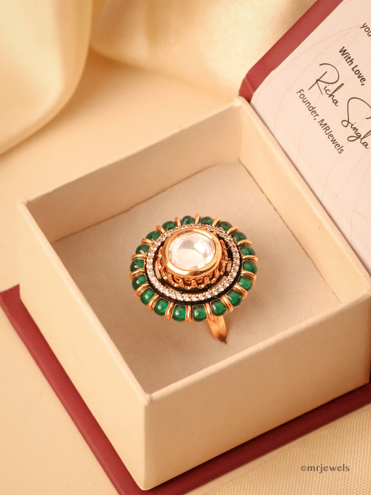Alia Polki Ring Adjustable Size - Image 3