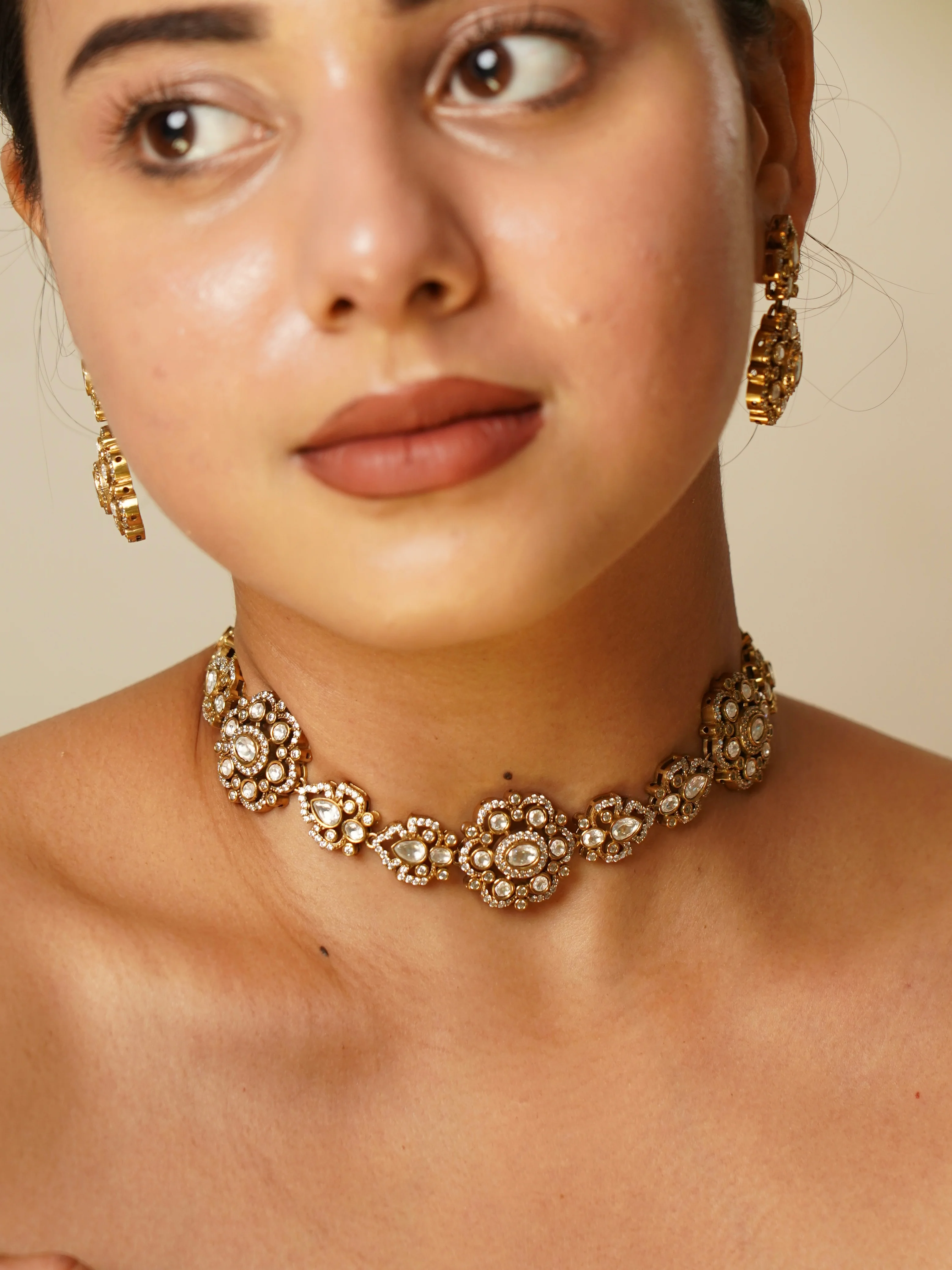Alia Victorian Polki Choker - Image 2
