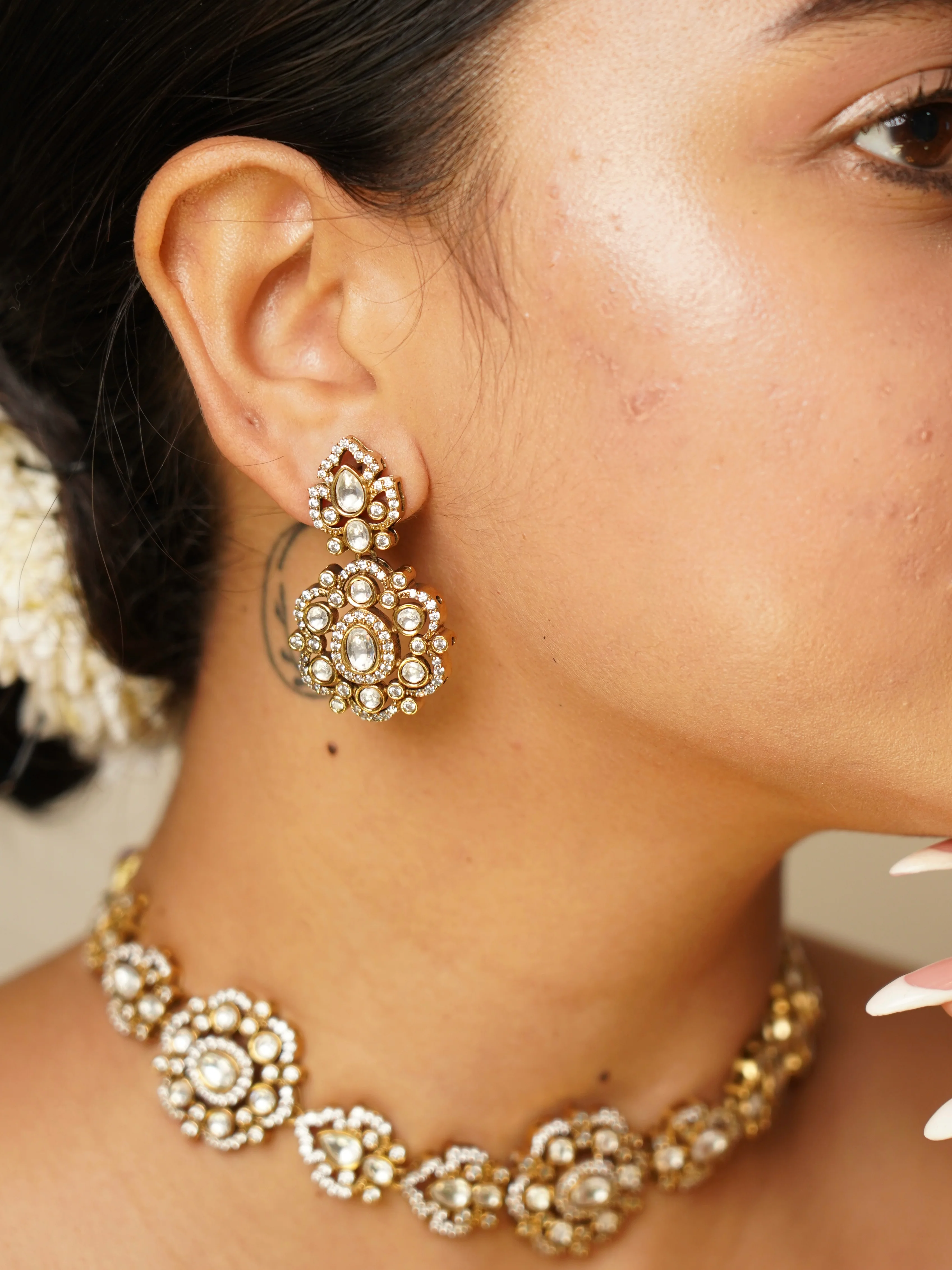 Alia Victorian Polki Choker - Image 3