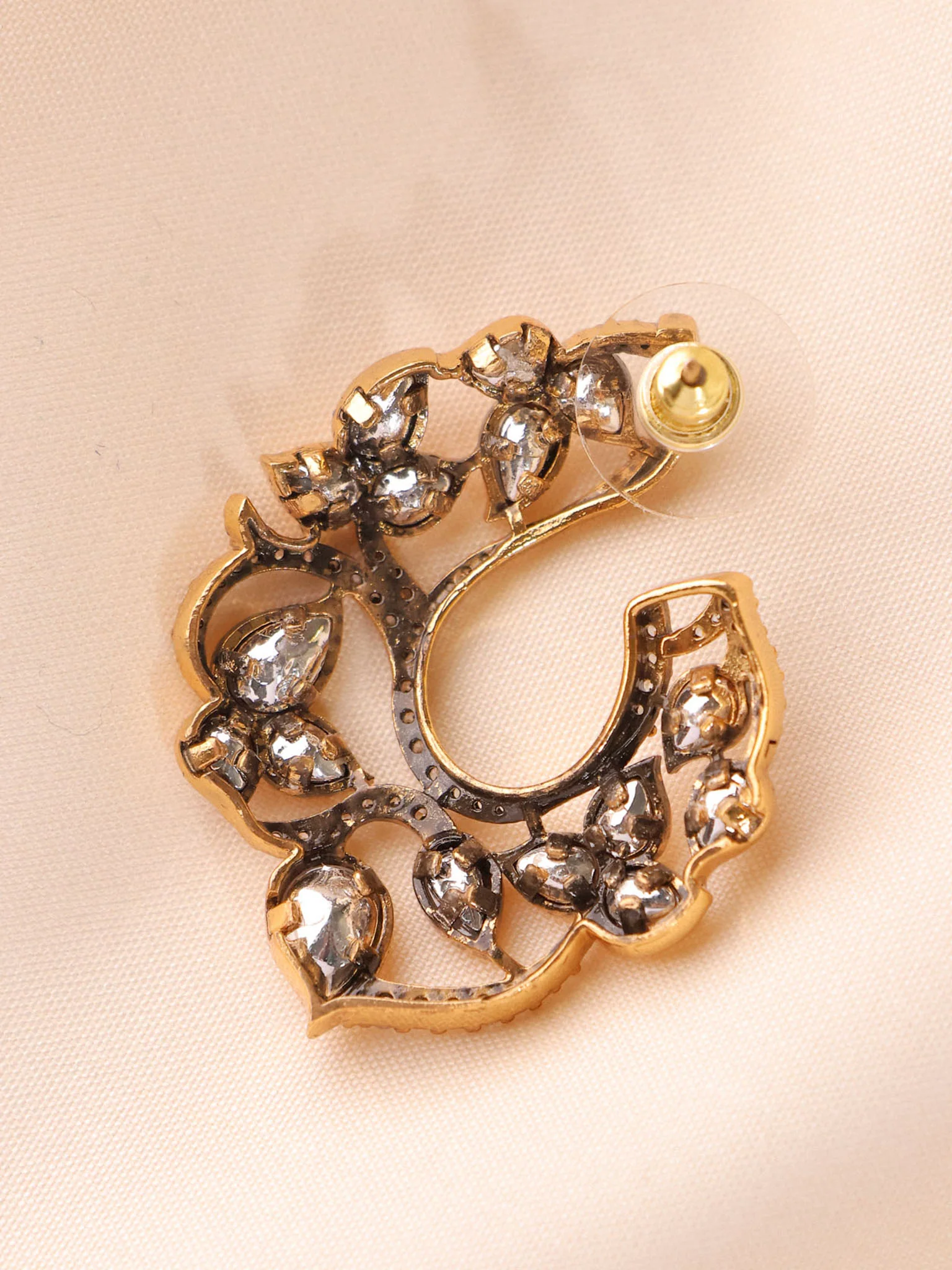 Alya Polki Crescent Earrings - Image 3