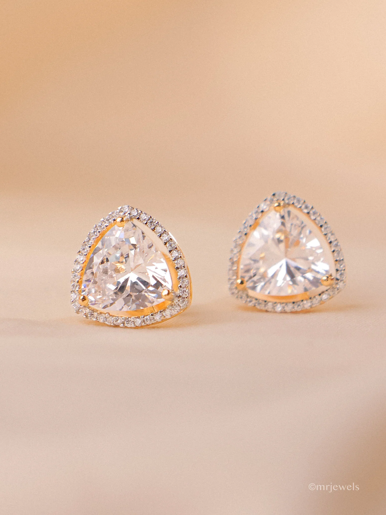 Amayra American Diamond Stud screw back Earrings - Image 4