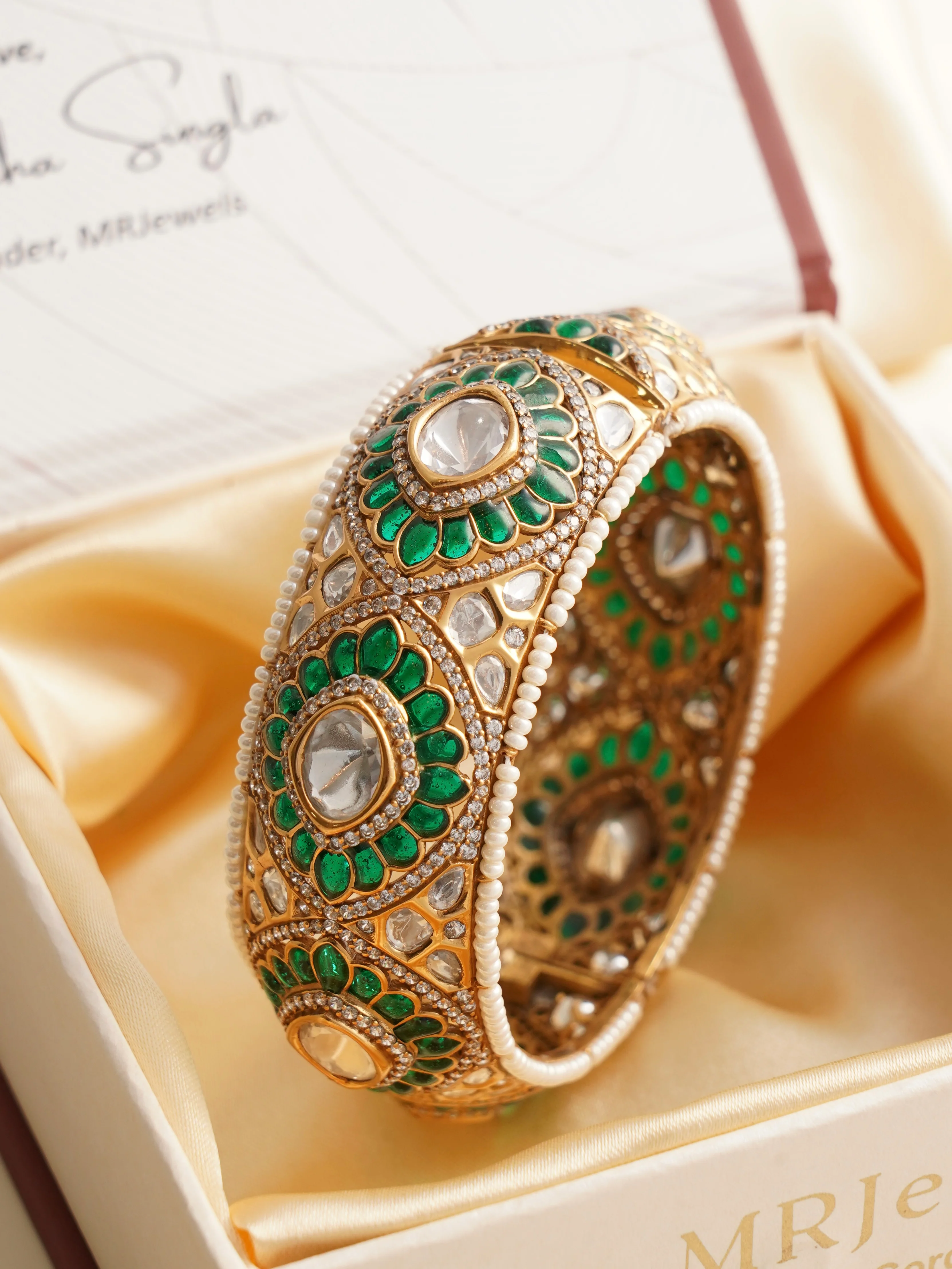 Anaya Antique Polki kundan Kada - openable - Image 2