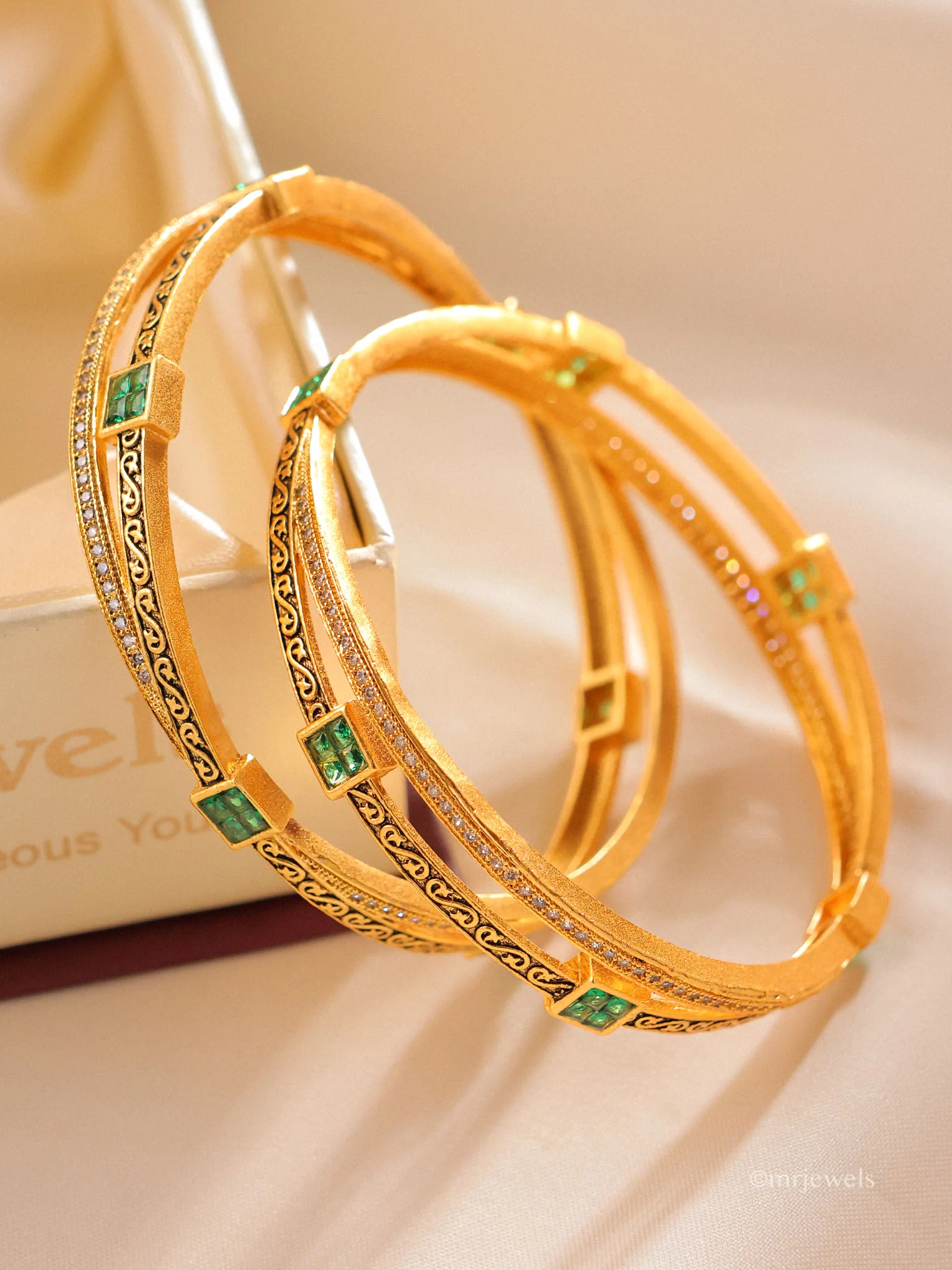 Antique Meenakari Statement Bangles - Image 2