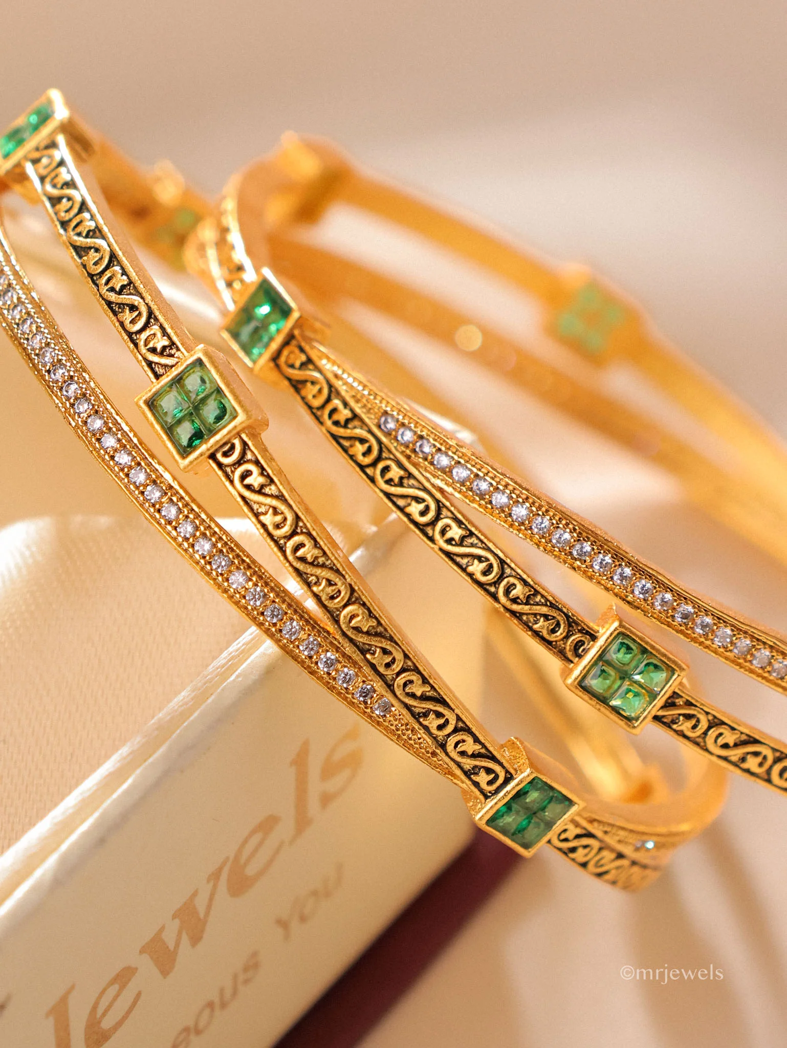 Antique Meenakari Statement Bangles - Image 3