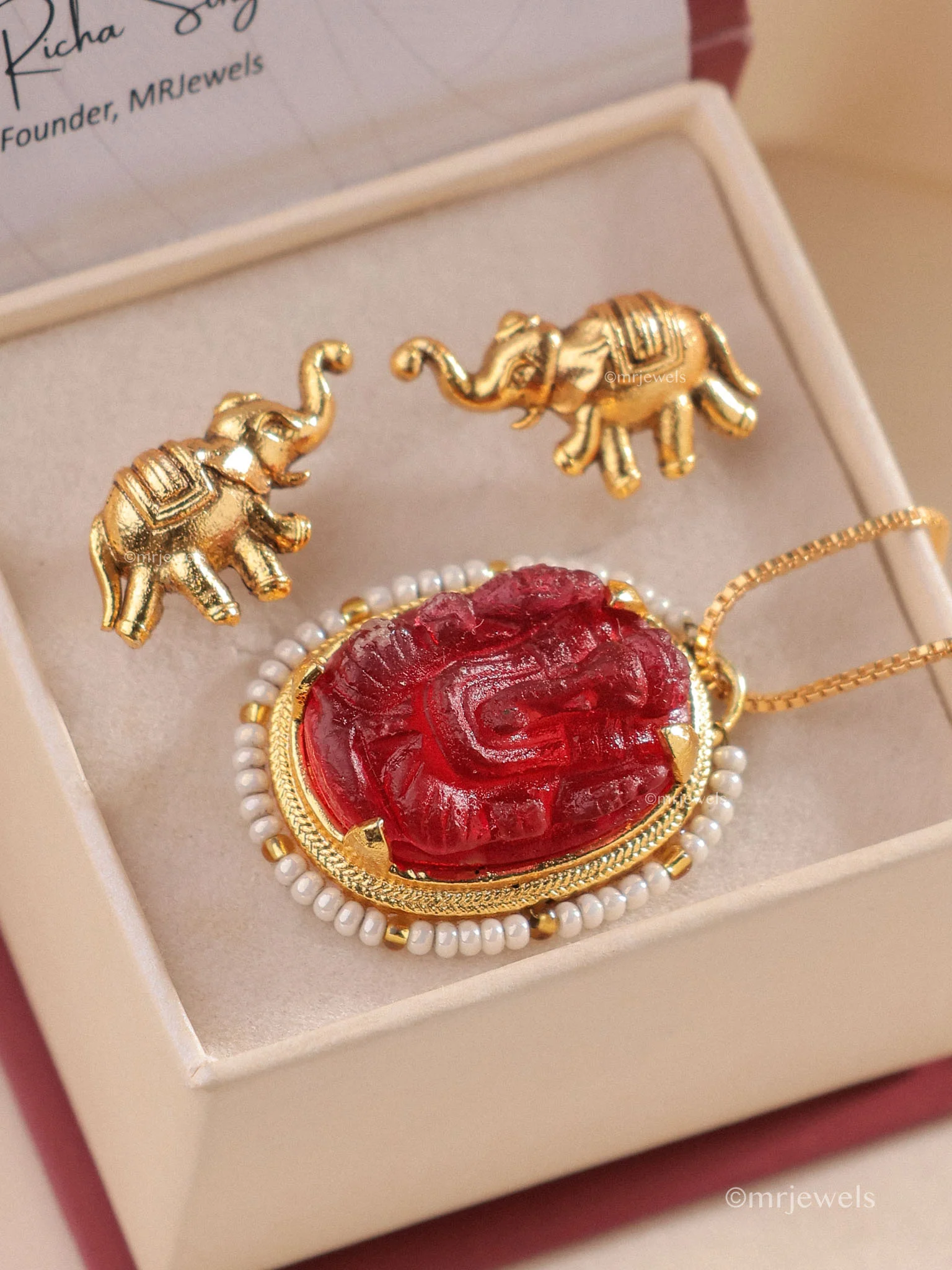 Anvika Carved Ganesha Pendant