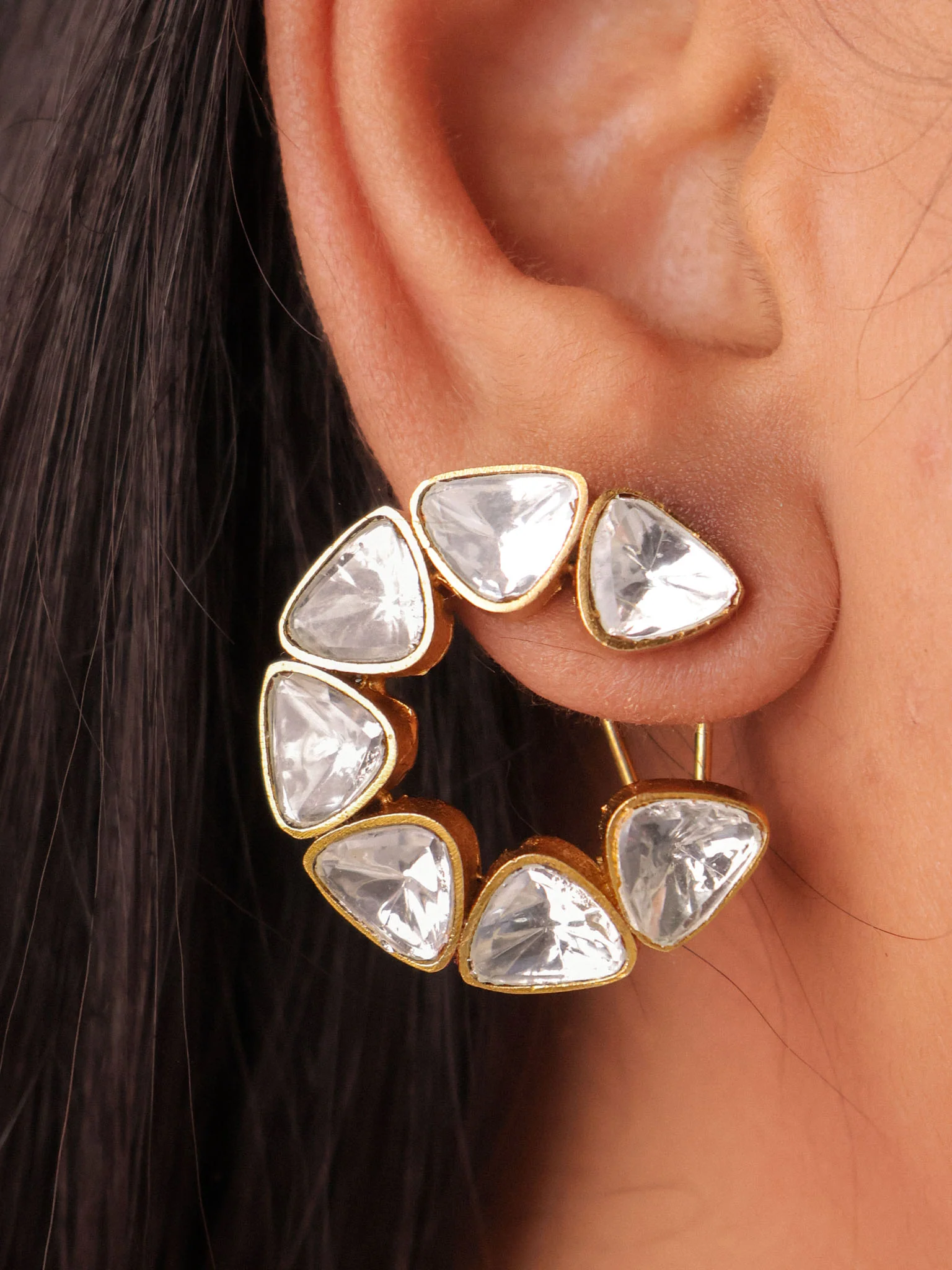 Anvika Kundan Moissanite Pendant Set - Image 3