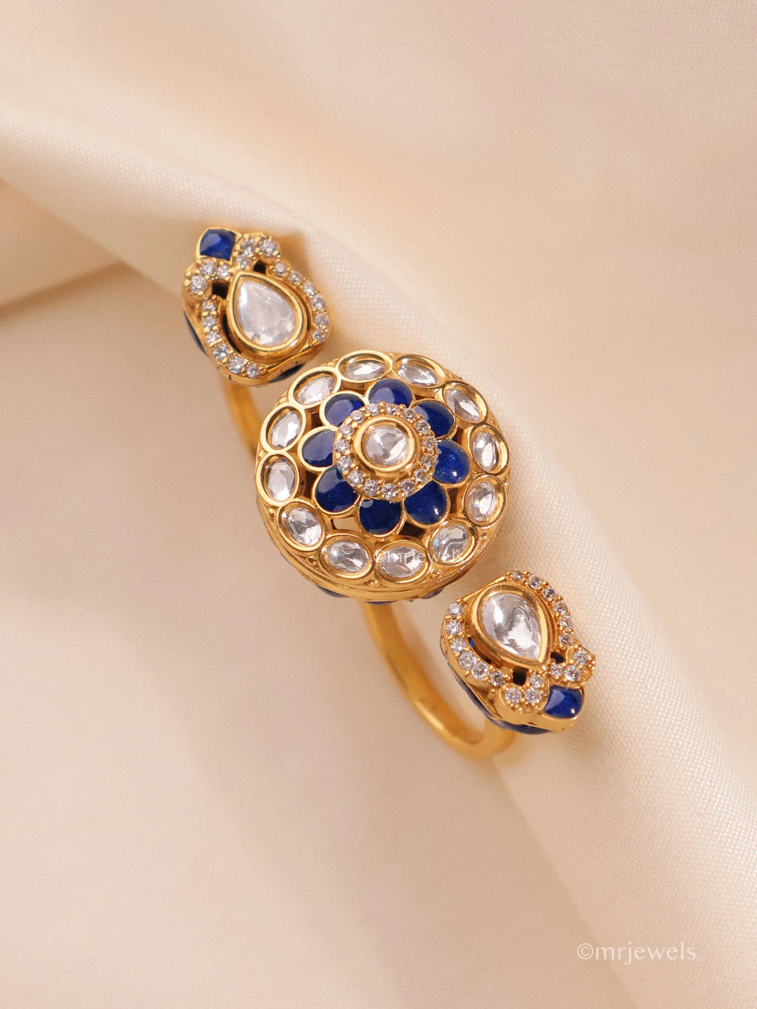 Arinya Statement Kundan Cocktail Ring - Image 6