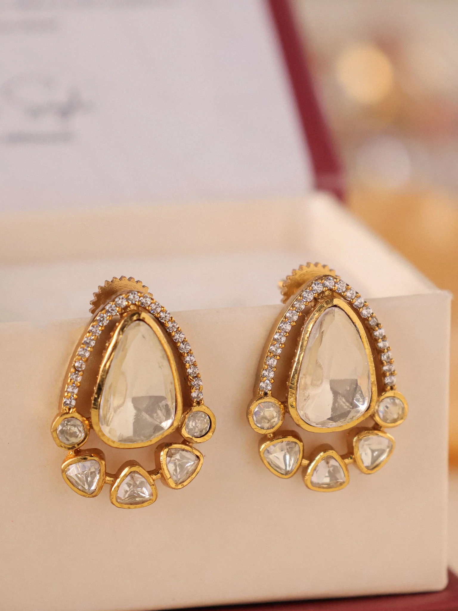 Aura Moissanite Studs (Screw Back) - Image 3