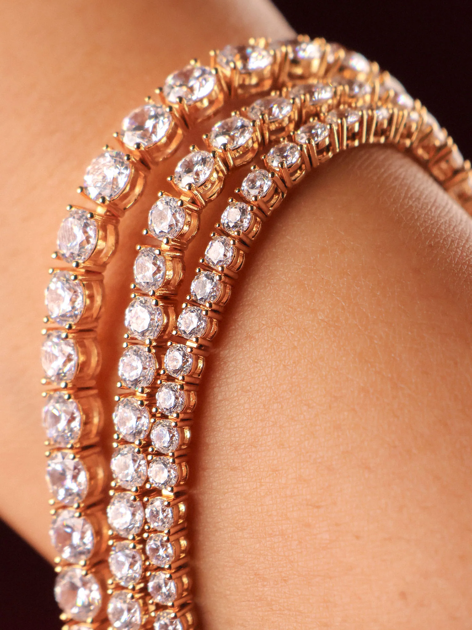 Aurelia Trio Solitaire Tennis Bracelet - Image 4