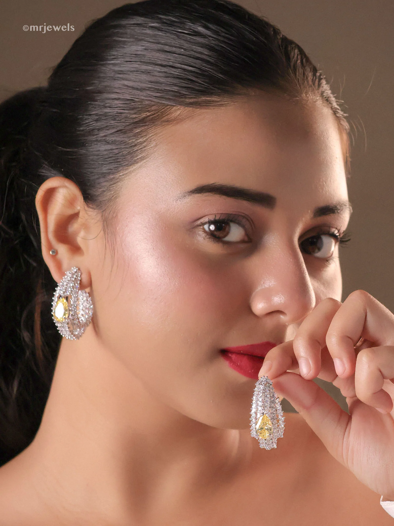 Aurora Diamond Prism Pavé Studs - Image 2