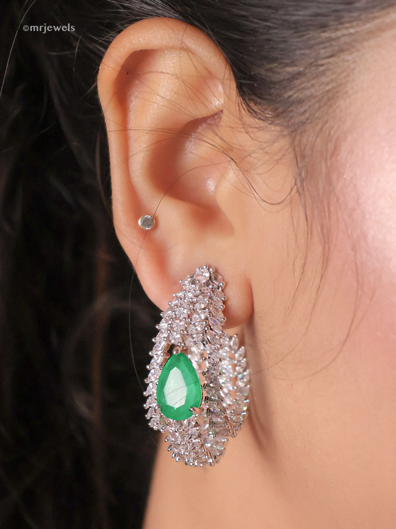Aurora Diamond Prism Pavé Studs - Image 5