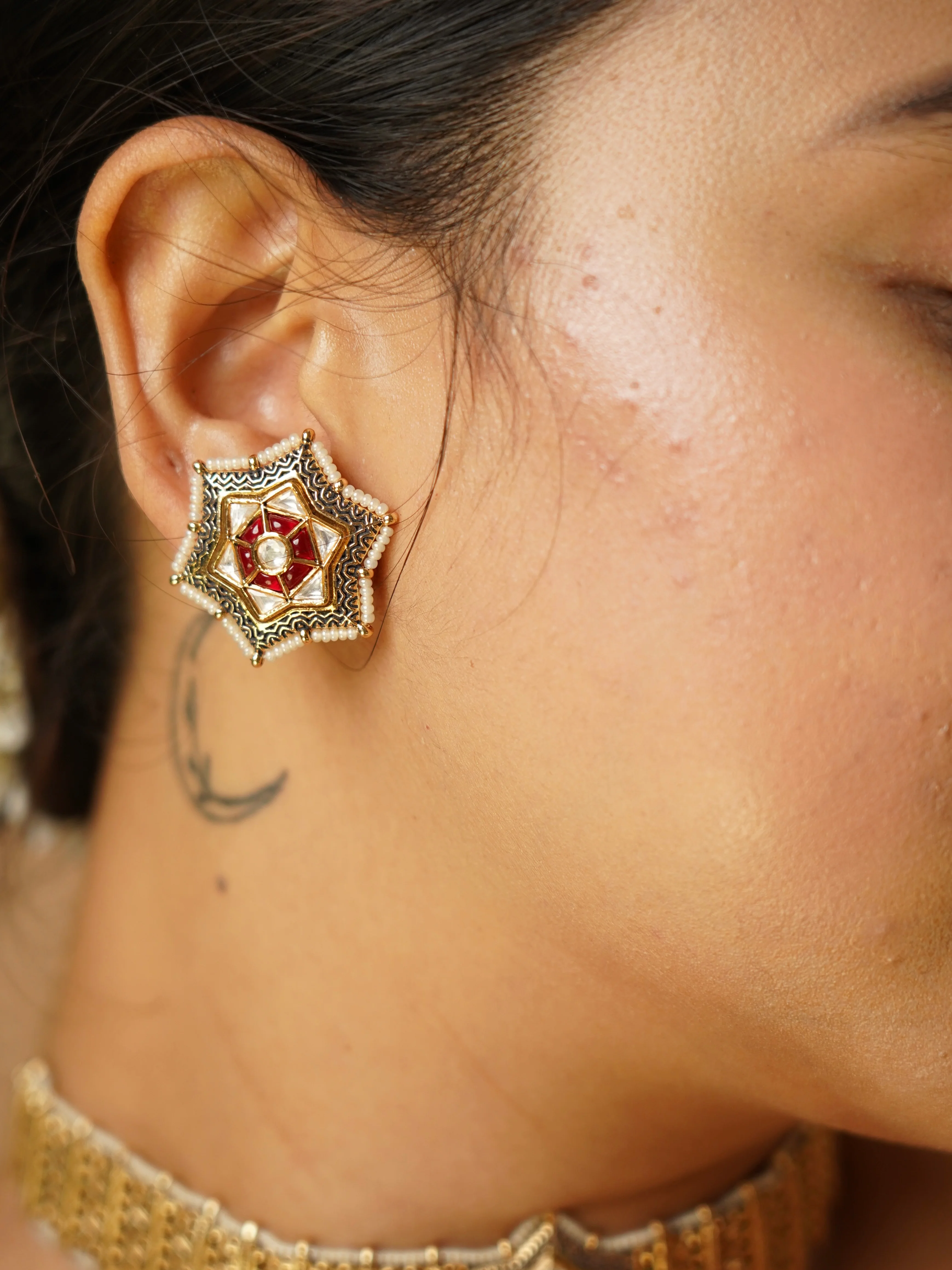 Avantika Chandan Har concept choker with earrings - Image 3