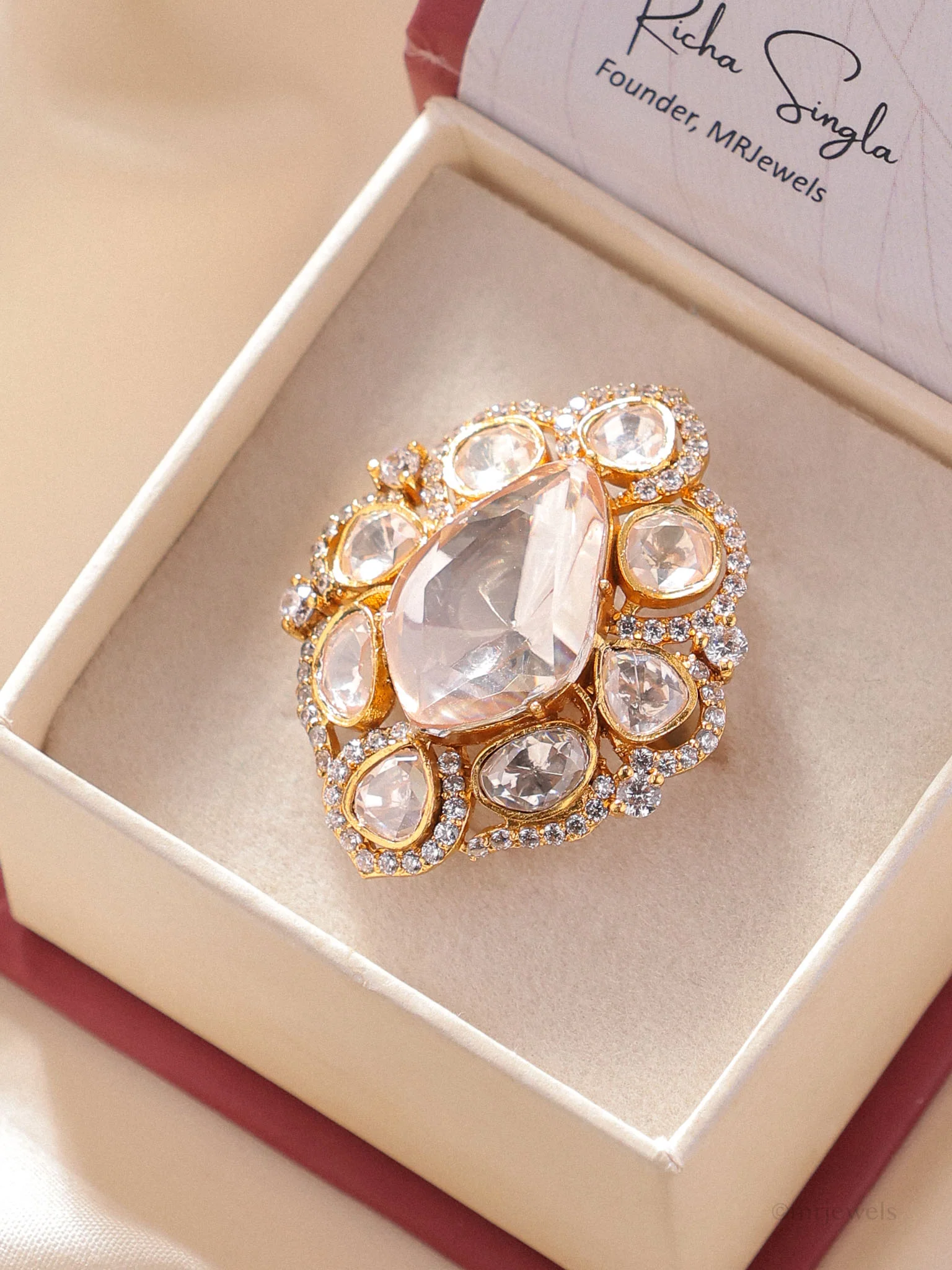 Aveline Moissanite Statement Ring