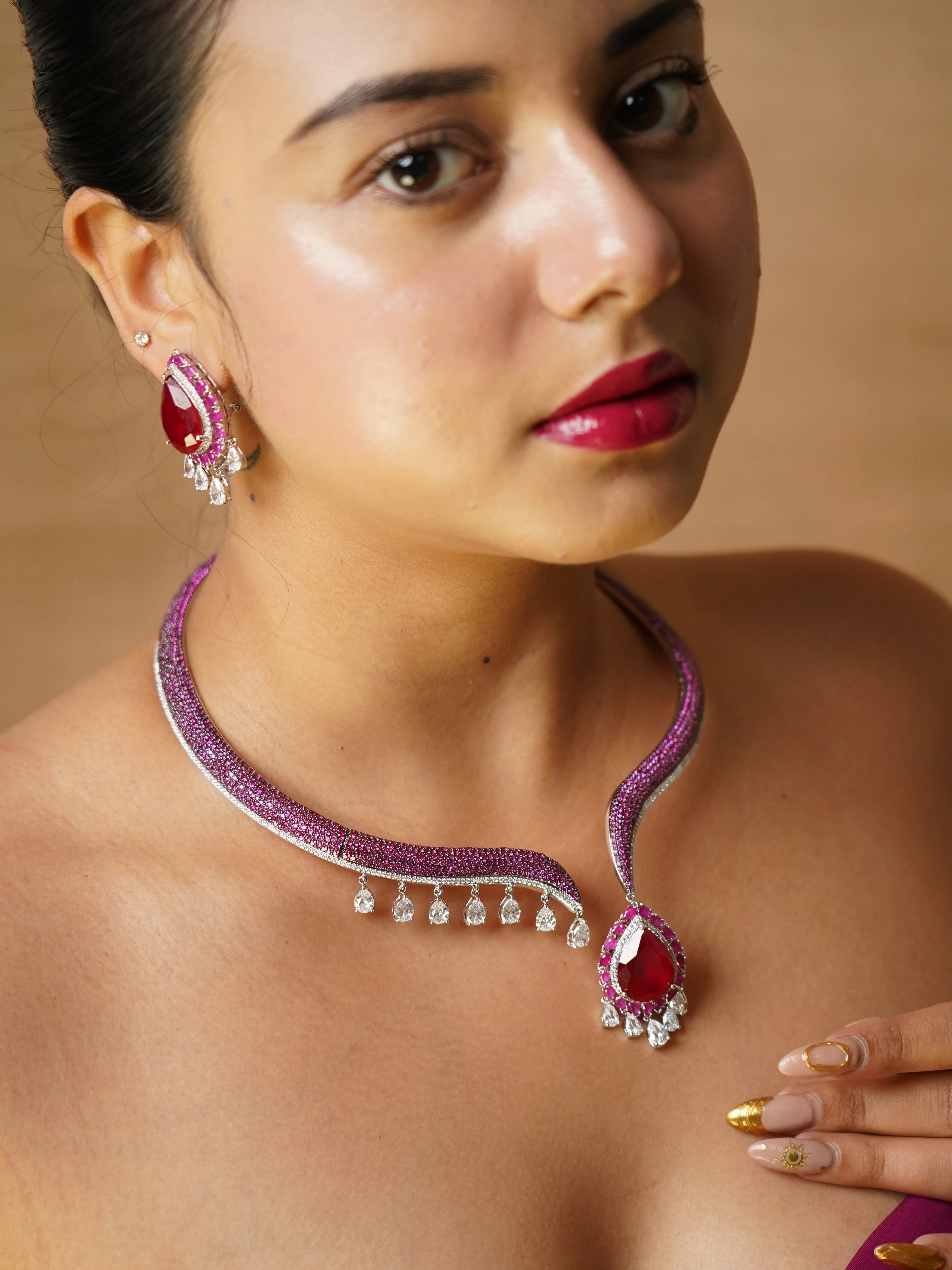 Designer Drop Luxe Cocktail Necklace - Image 3
