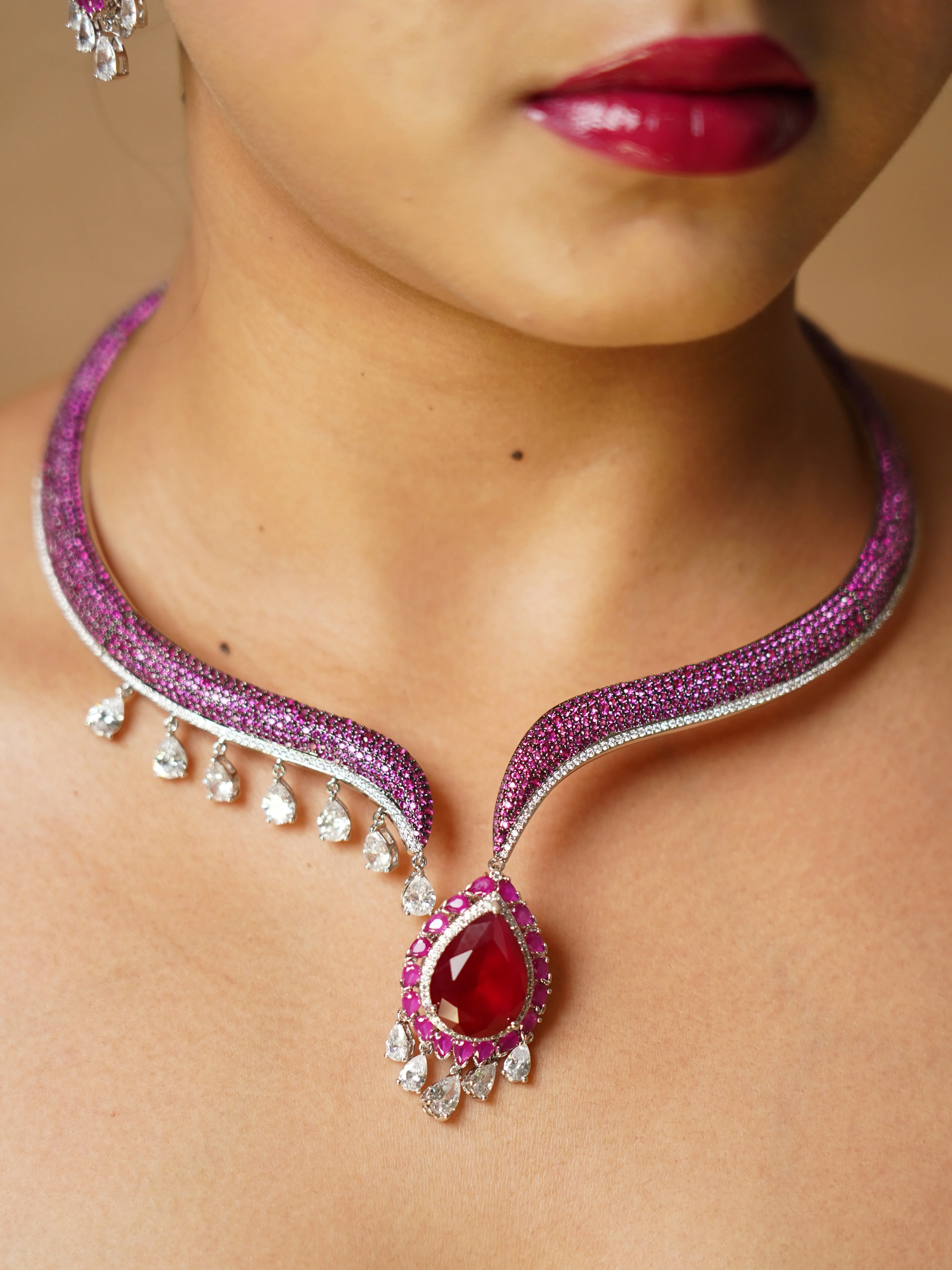 Designer Drop Luxe Cocktail Necklace - Image 5