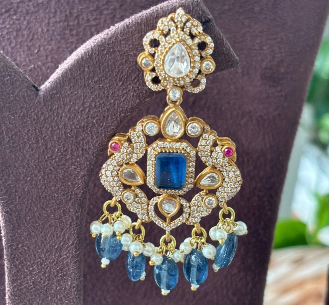Beautiful  kundan peacock choker set - Image 11