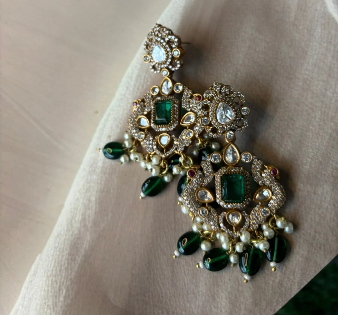 Beautiful  kundan peacock choker set - Image 6