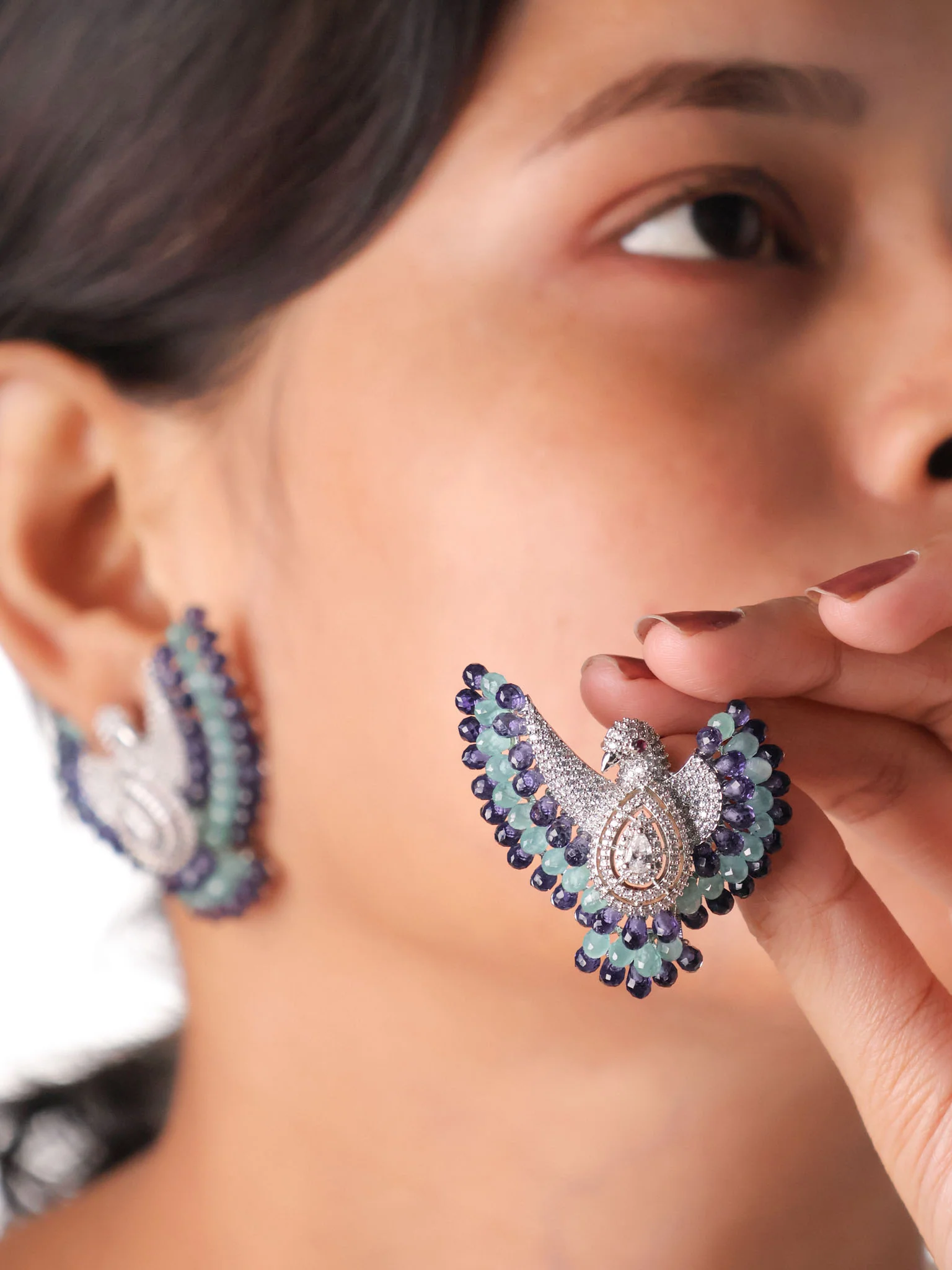 Birdstone Statement Earrings