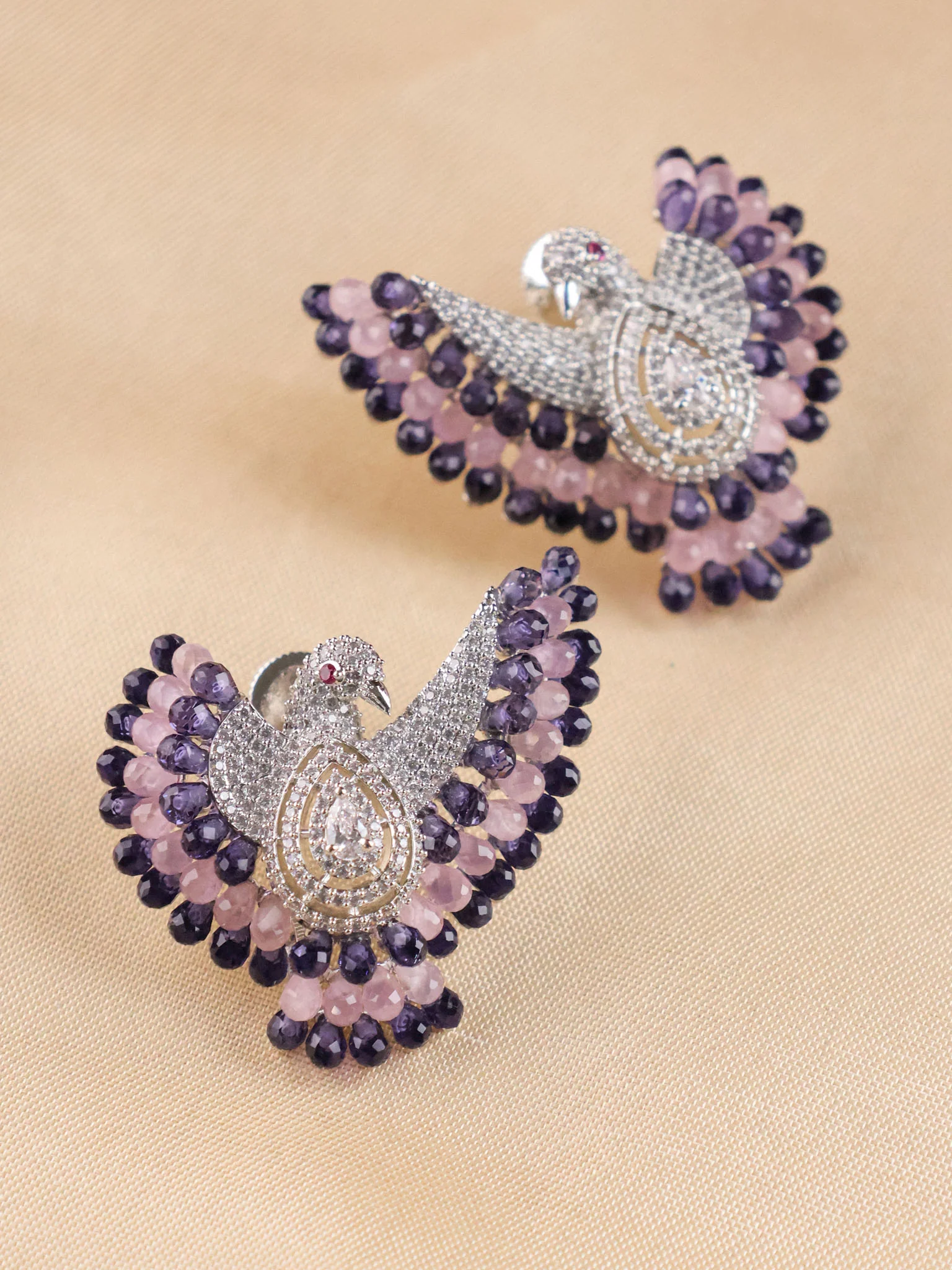 Birdstone Statement Earrings - Image 3