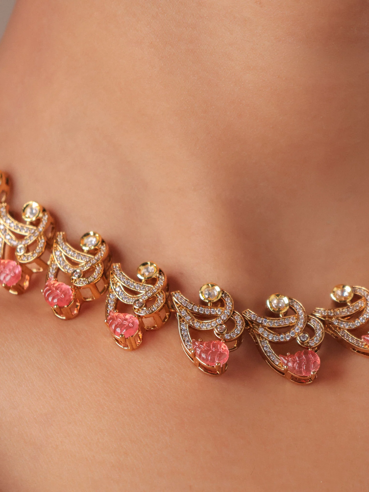 Carved Stone Necklace Set - Image 2