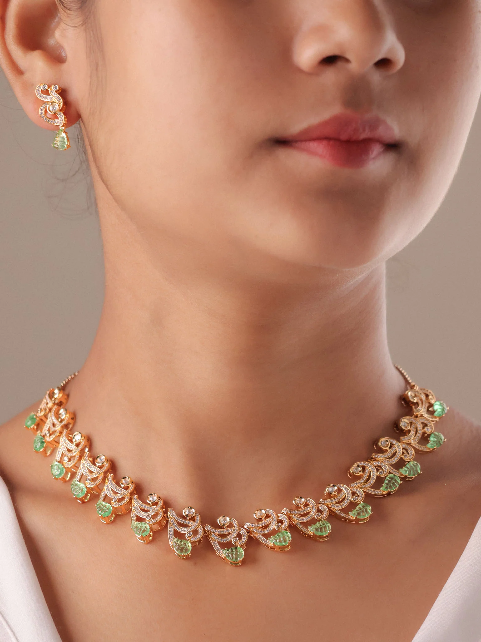 Carved Stone Necklace Set - Image 7
