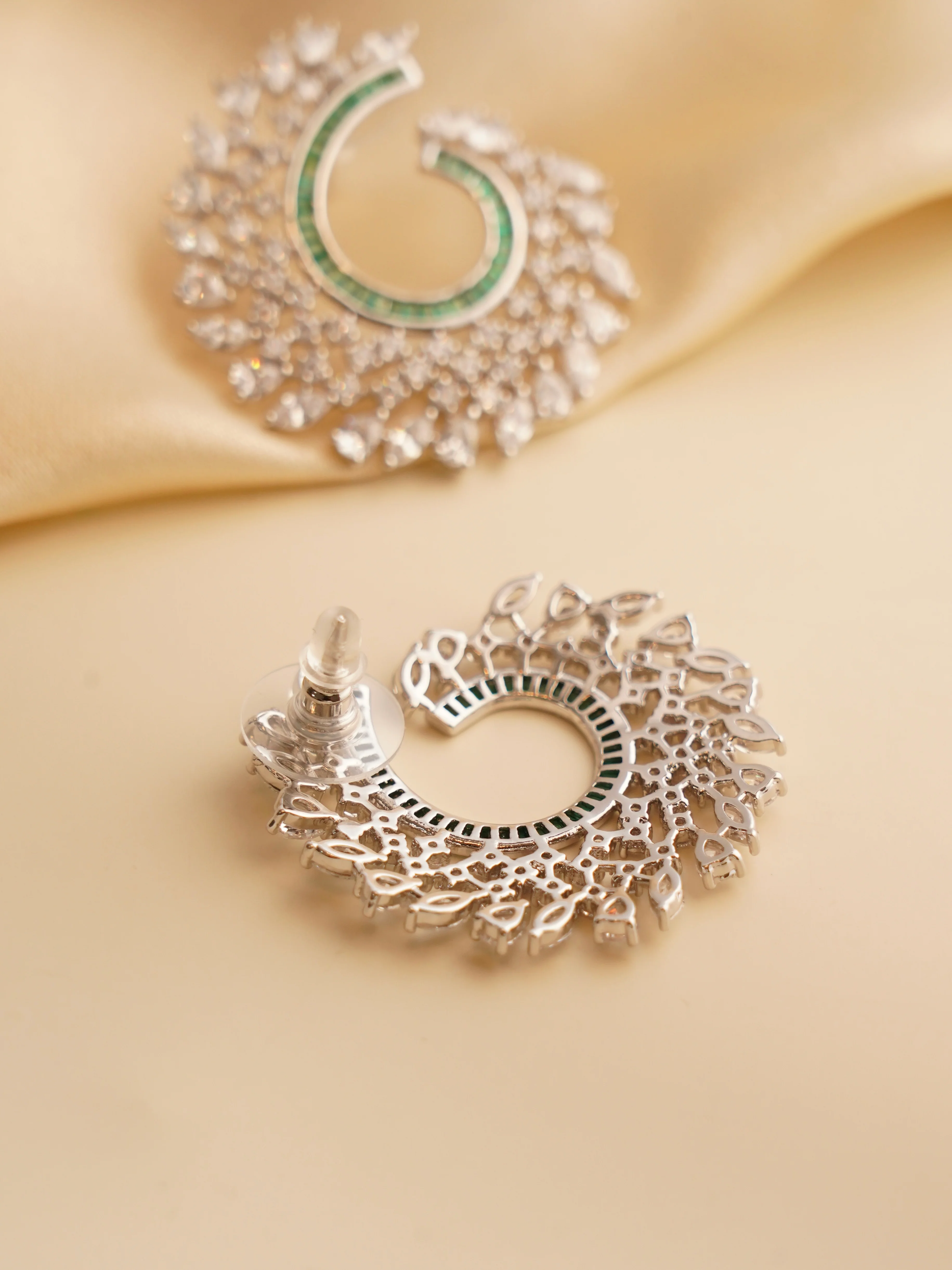 Celestia Radiance Spiral Earrings – A Symphony of Color & Sparkle - Image 6