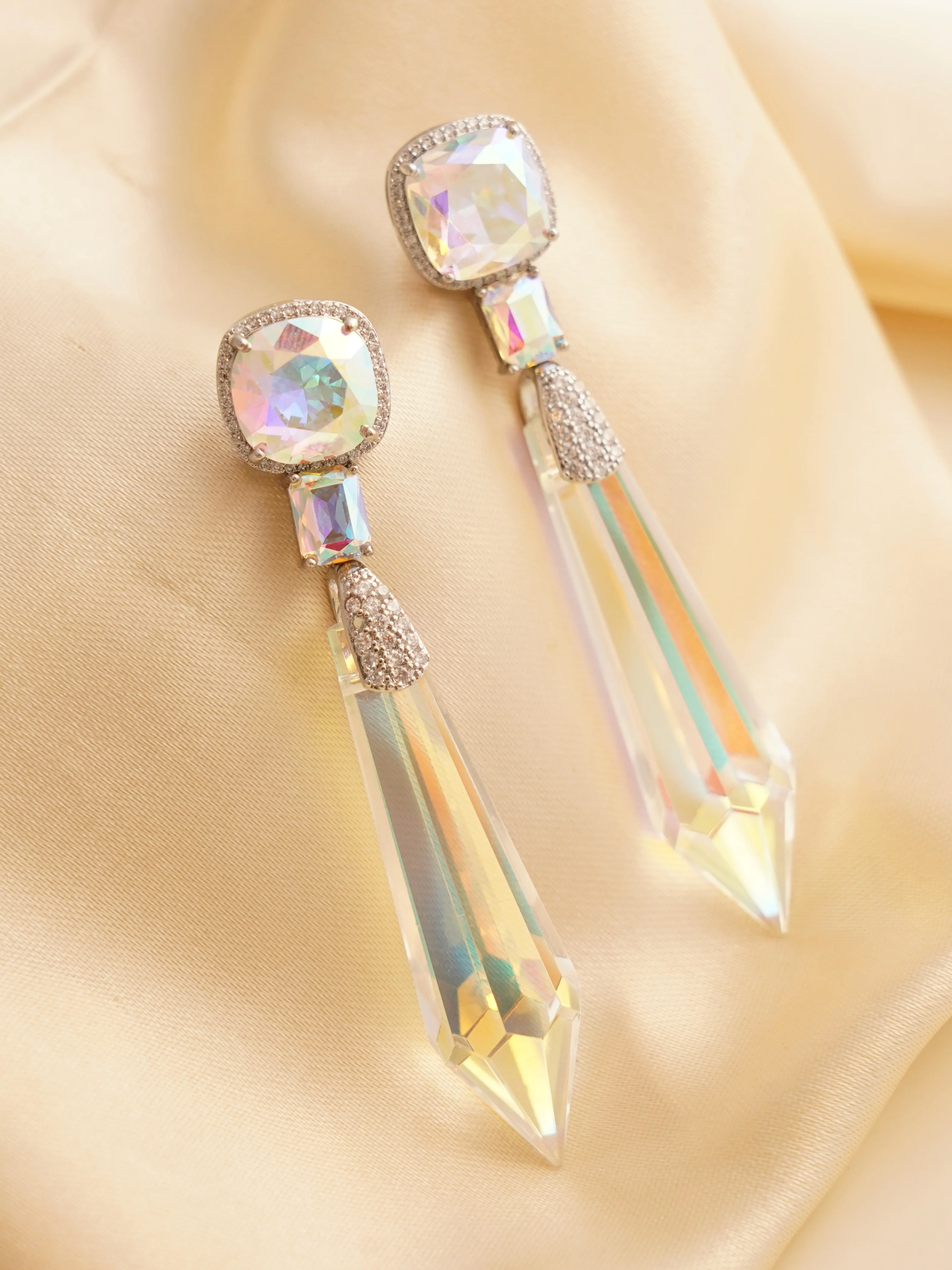 Celestial Prism Drop Earrings – Bold Crystal Brilliance in Every Hue - Image 3