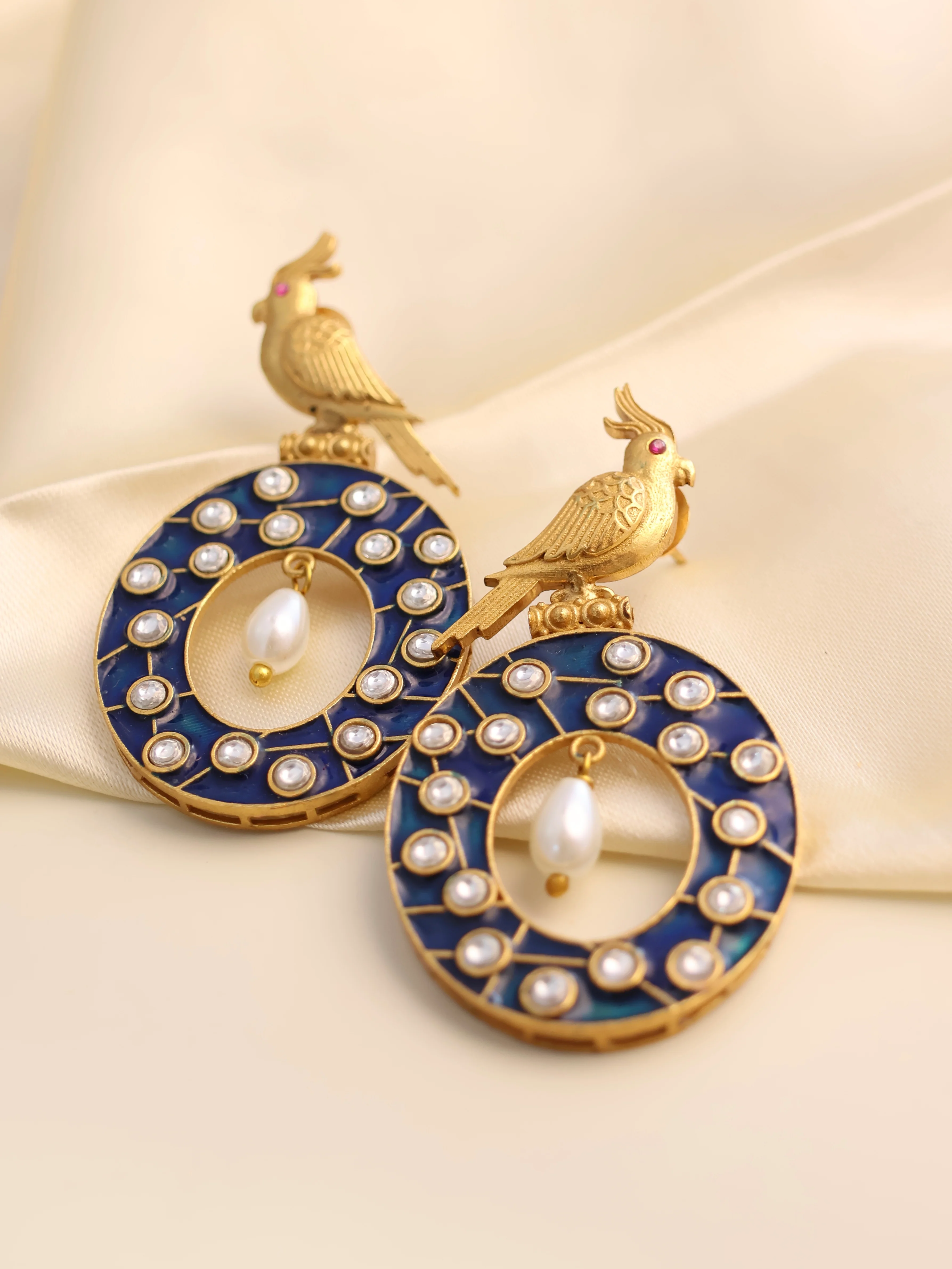 Chandrika Bird Charm Earrings