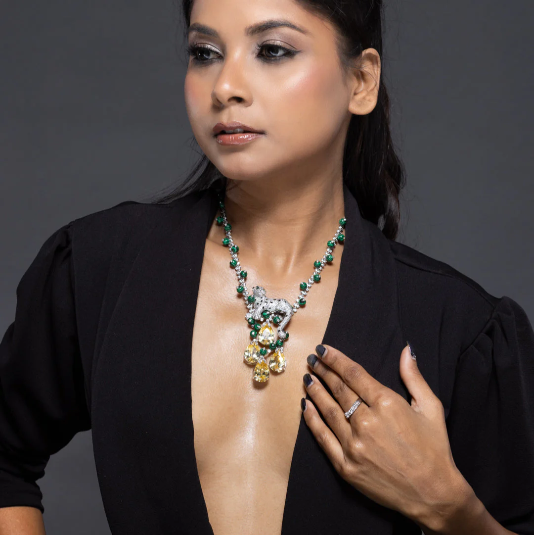 Citrine Panther Elegance Necklace - Image 2