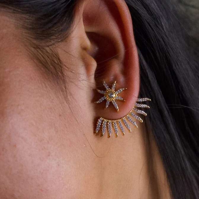 Cosmic Flair Starburst Earrings - Image 2