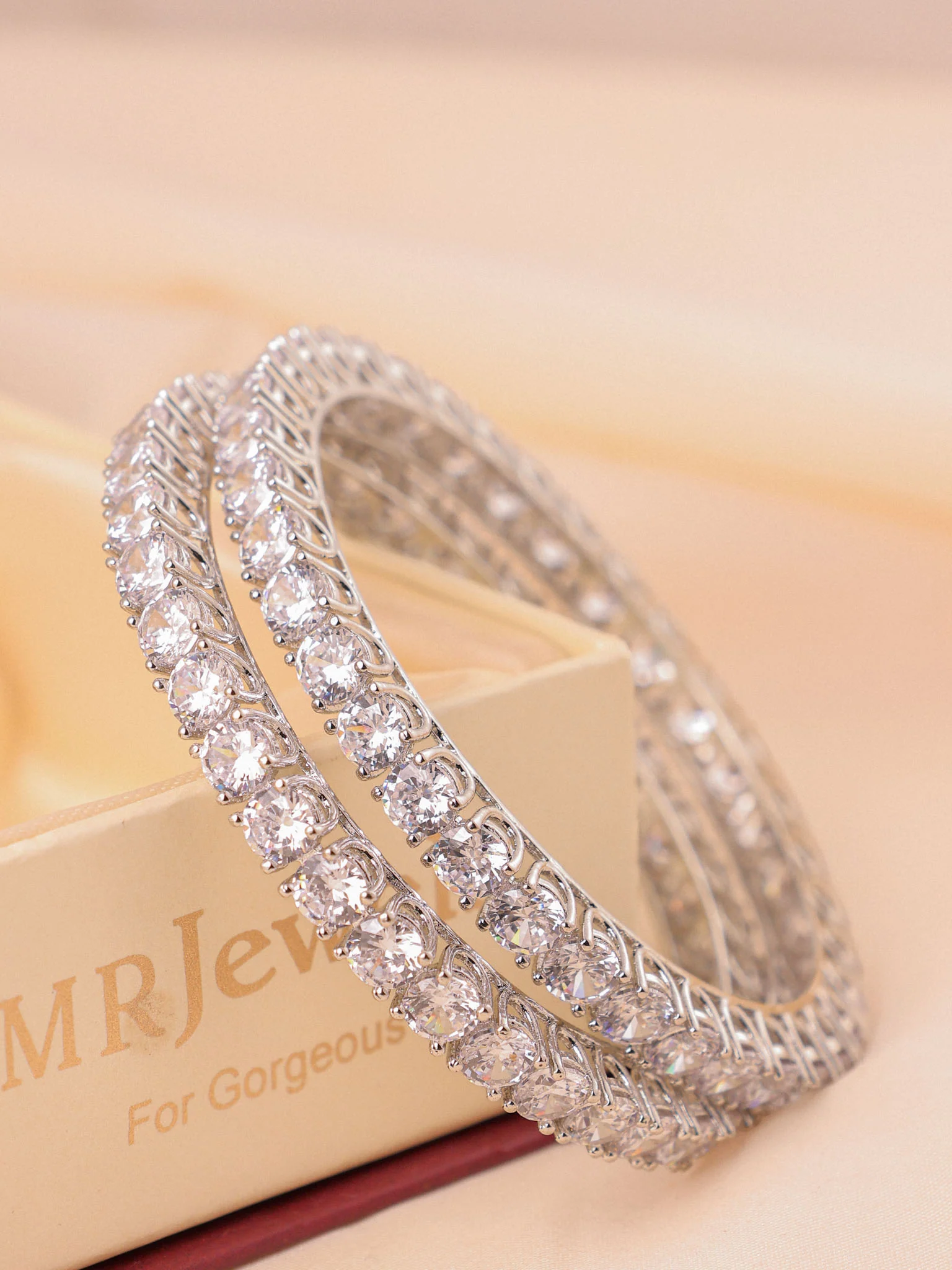 Diamond  Bangles Set of 2 - Image 4