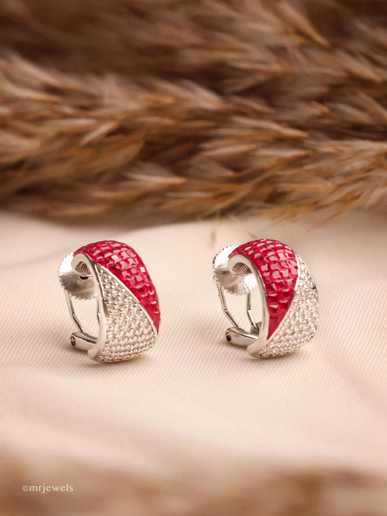 Diamond Hoops Earrings