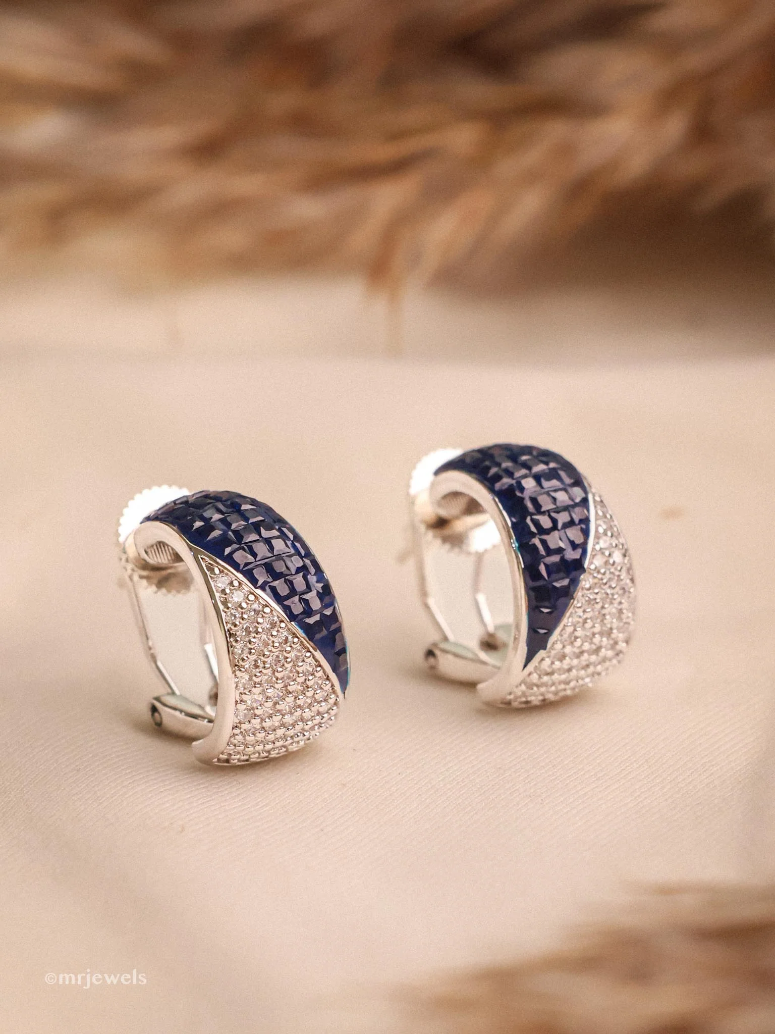 Diamond Hoops Earrings - Image 2